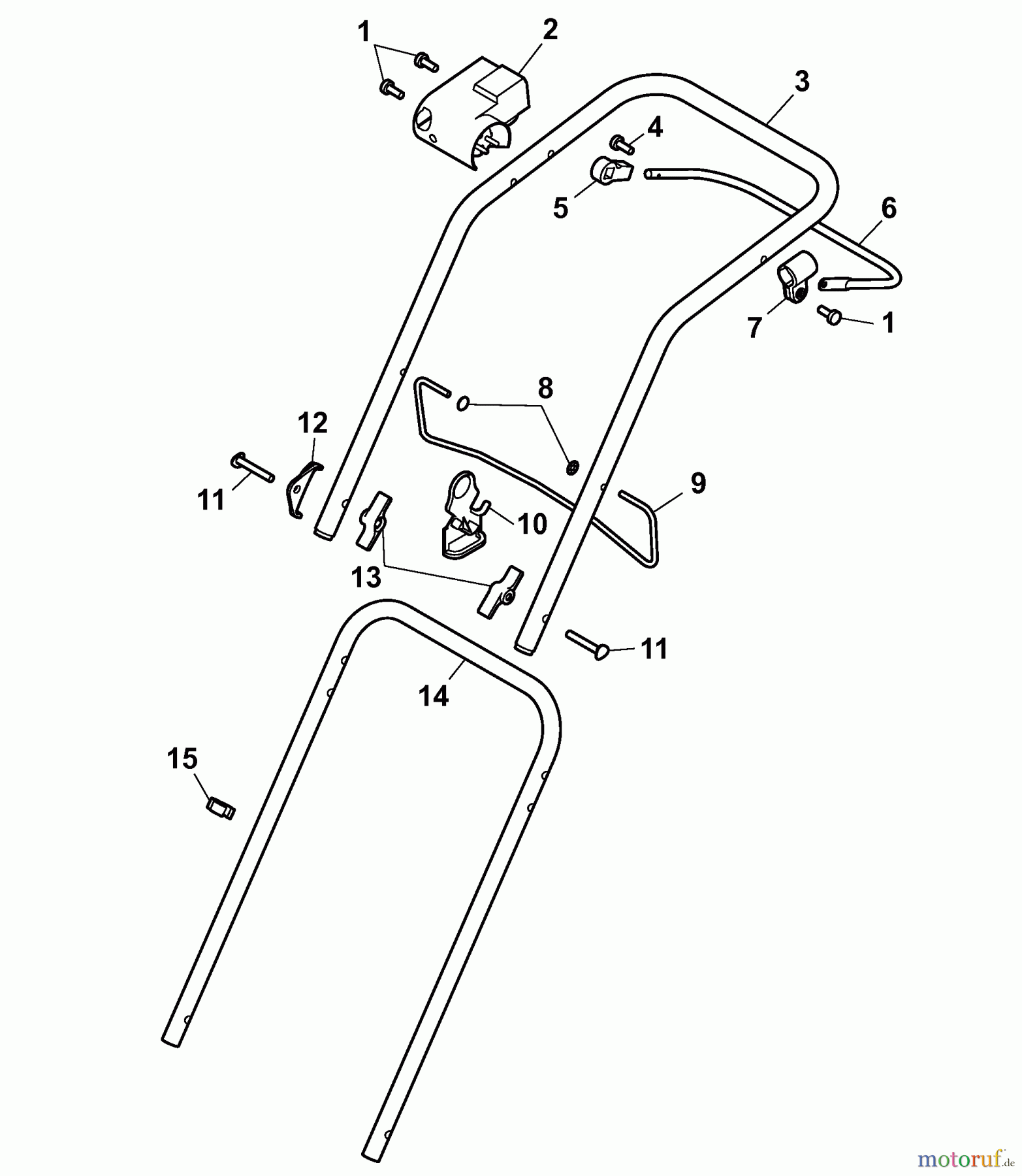  Wolf-Garten Electric mower HC 37 K 4907007 Series D  (2008) Handle