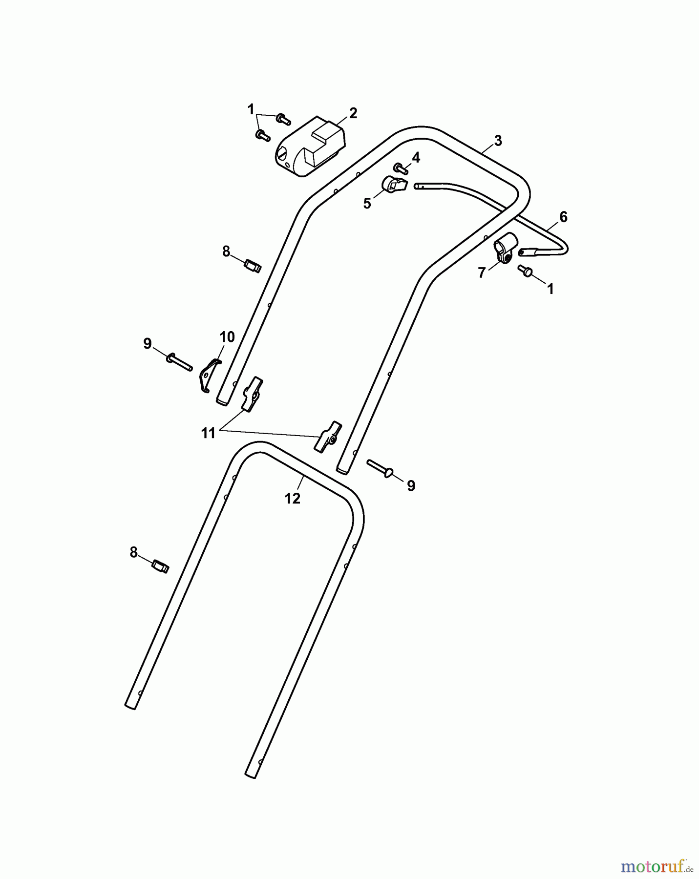  Wolf-Garten Battery mower Compact plus 34 AC 4908000 Series C  (2007) Handle