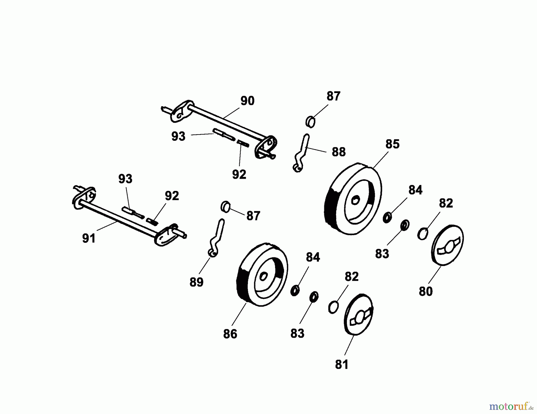  Wolf-Garten Electric mower 2.32 E 4912780 Series C  (2005) Height adjustment, Wheels