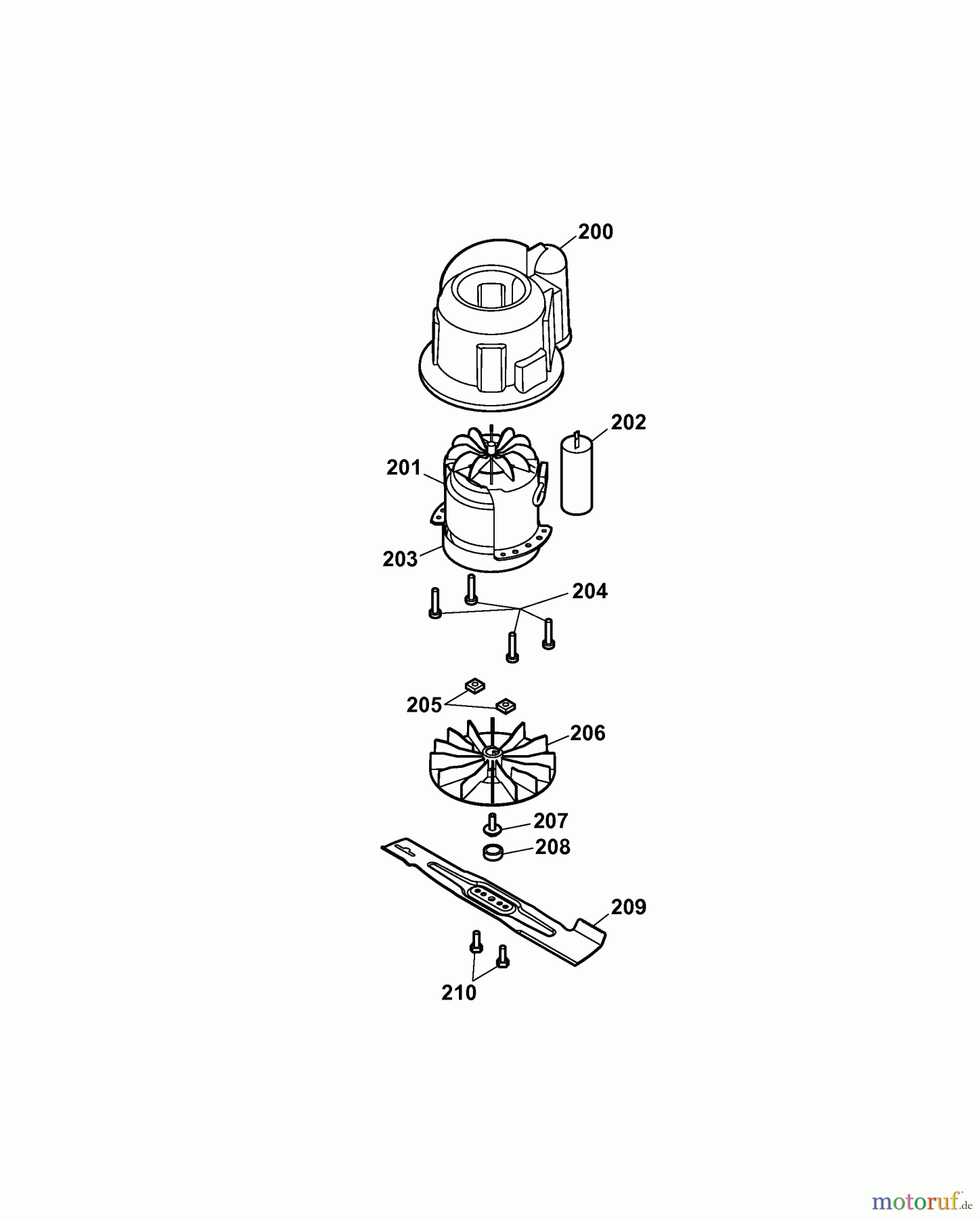  Wolf-Garten Electric mower 2.37 E 4917003 Series C  (2007) Blade, Blade adapter, Engine