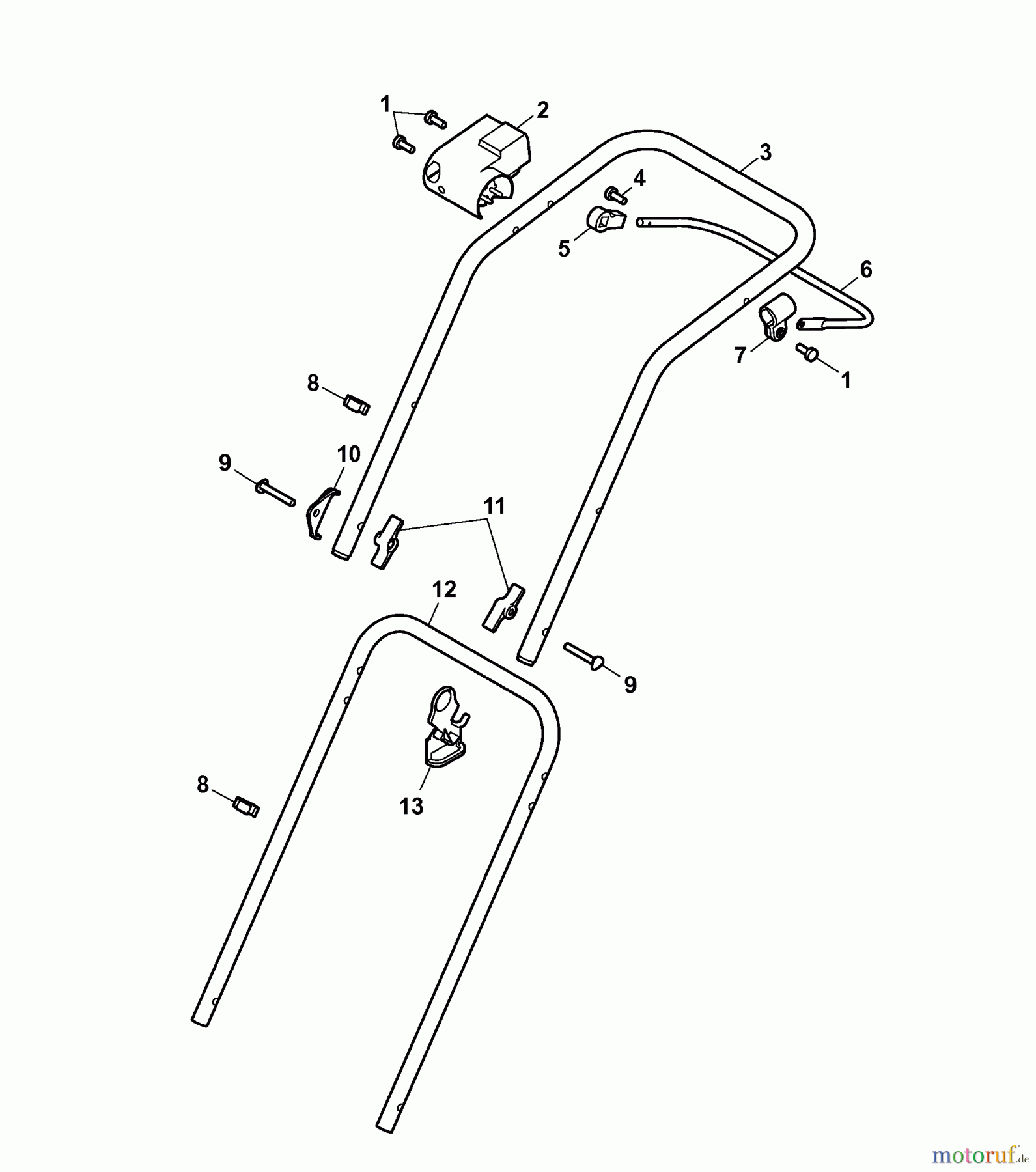  Wolf-Garten Electric mower 2.37 EK 4917004 Series A  (2006) Handle