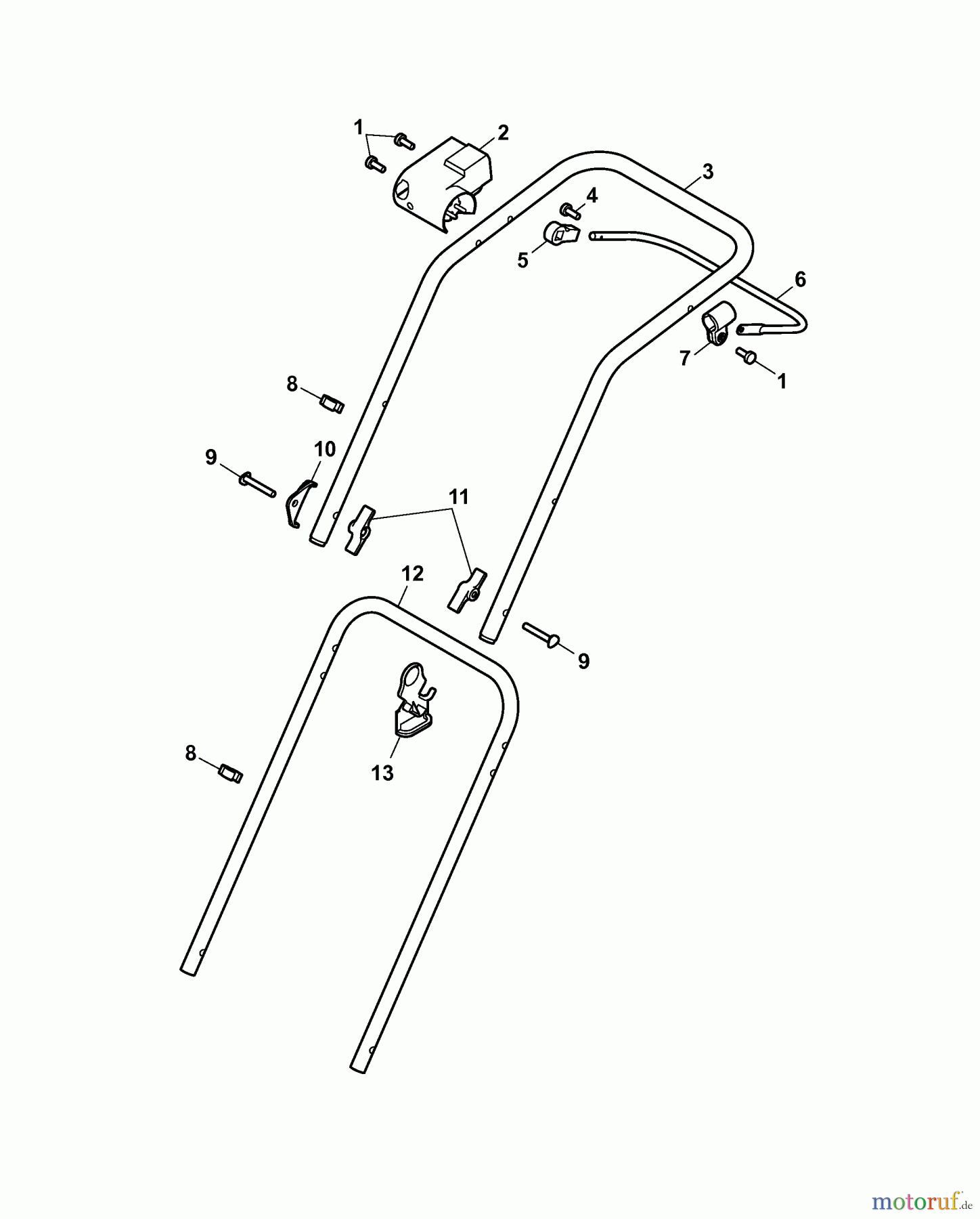  Wolf-Garten Electric mower 2.37 EK 4917004 Series D  (2007) Handle