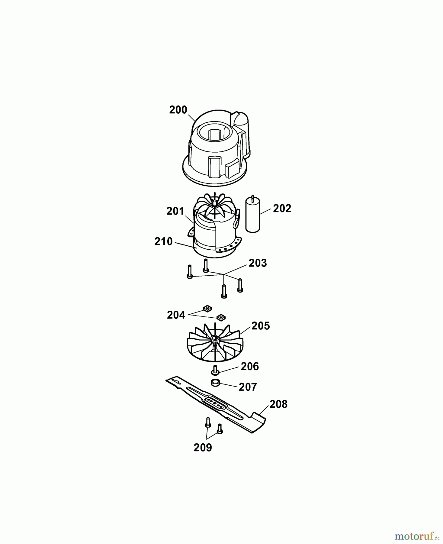  Wolf-Garten Electric mower Power Edition 34 E 4924000 Series B  (2007) Blade, Blade adapter, Engine