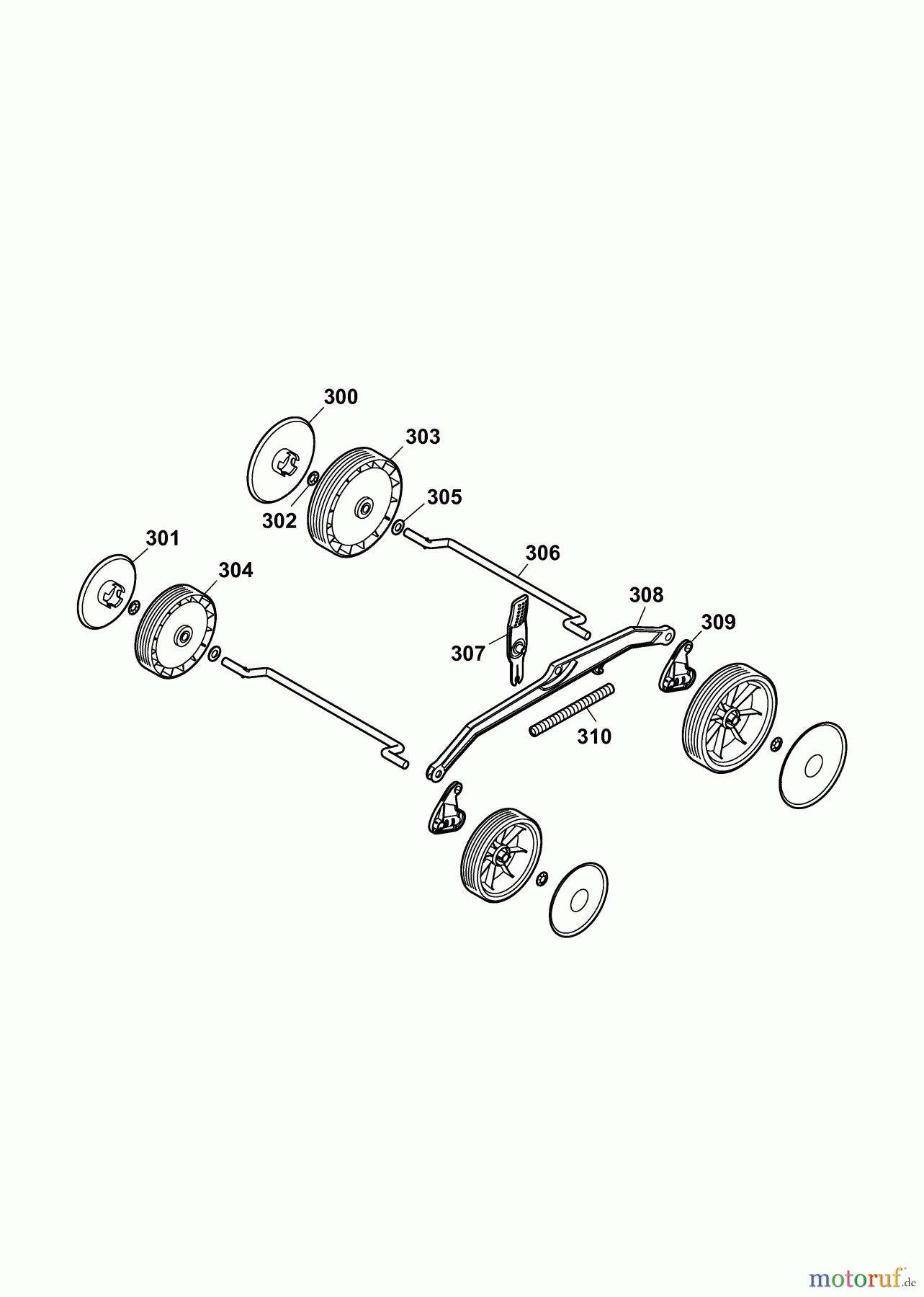  Wolf-Garten Electric mower Power Edition 34 E 4924003 Series E  (2009) Wheels, Cutting hight adjustment