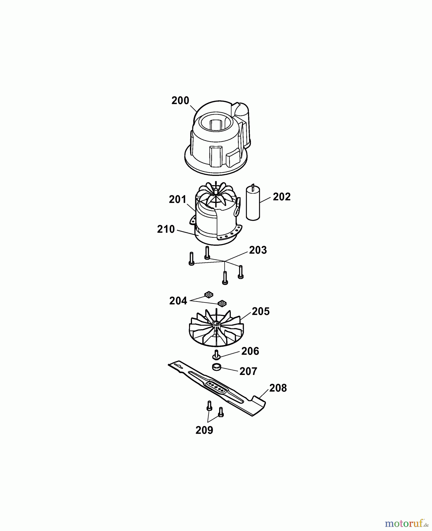  Wolf-Garten Electric mower Power Edition 34 E 4924003 Series B  (2007) Blade, Blade adapter, Engine