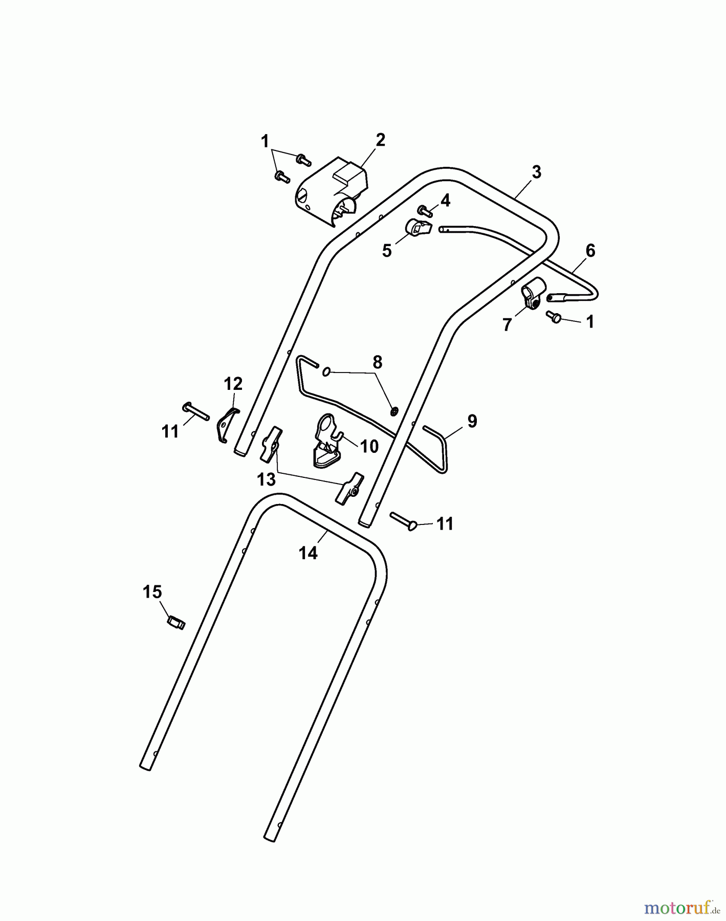  Wolf-Garten Electric mower Power Edition 37 E 4927000 Series B  (2007) Handle