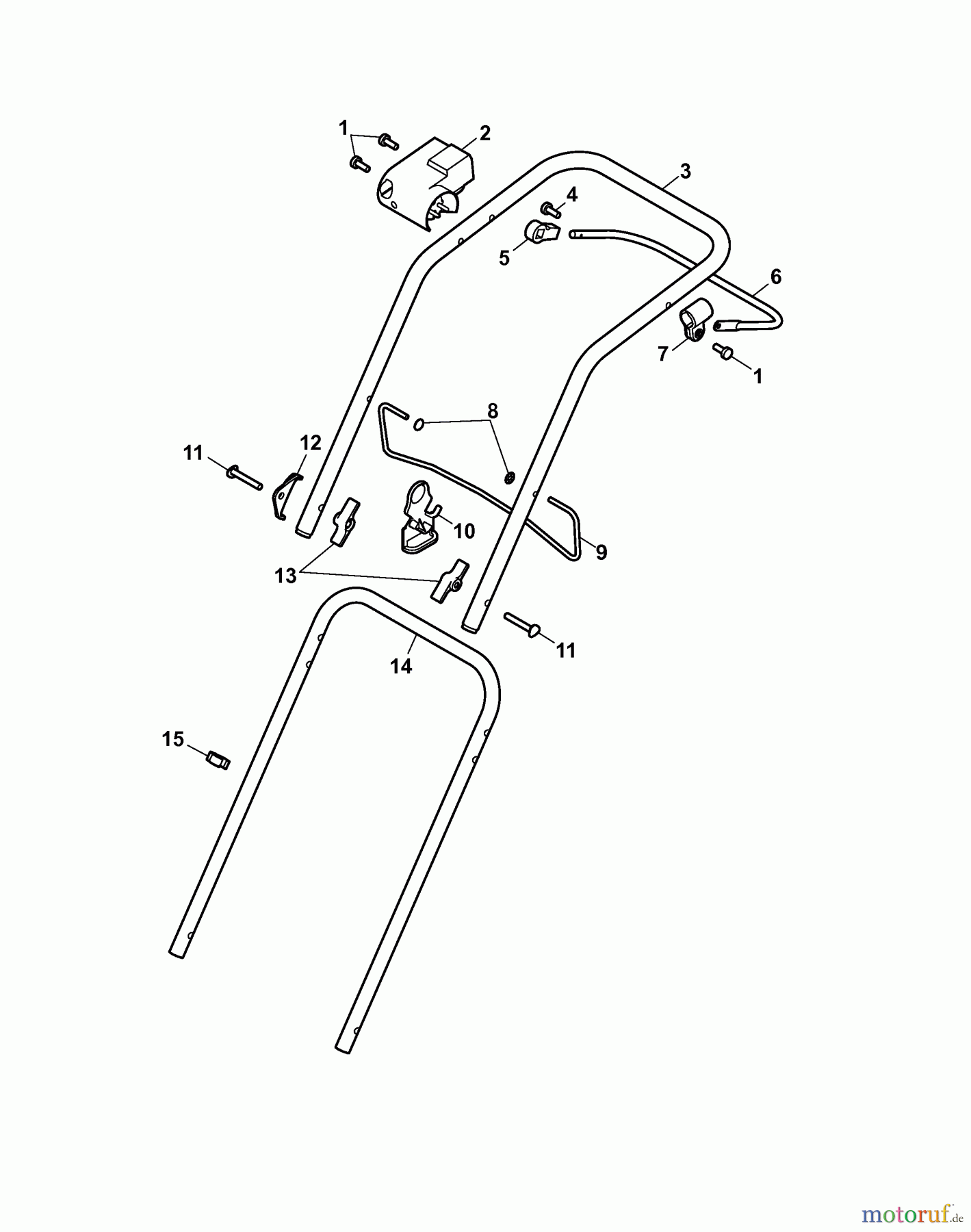  Wolf-Garten Electric mower Power 1500 4927008 Series B  (2007) Handle