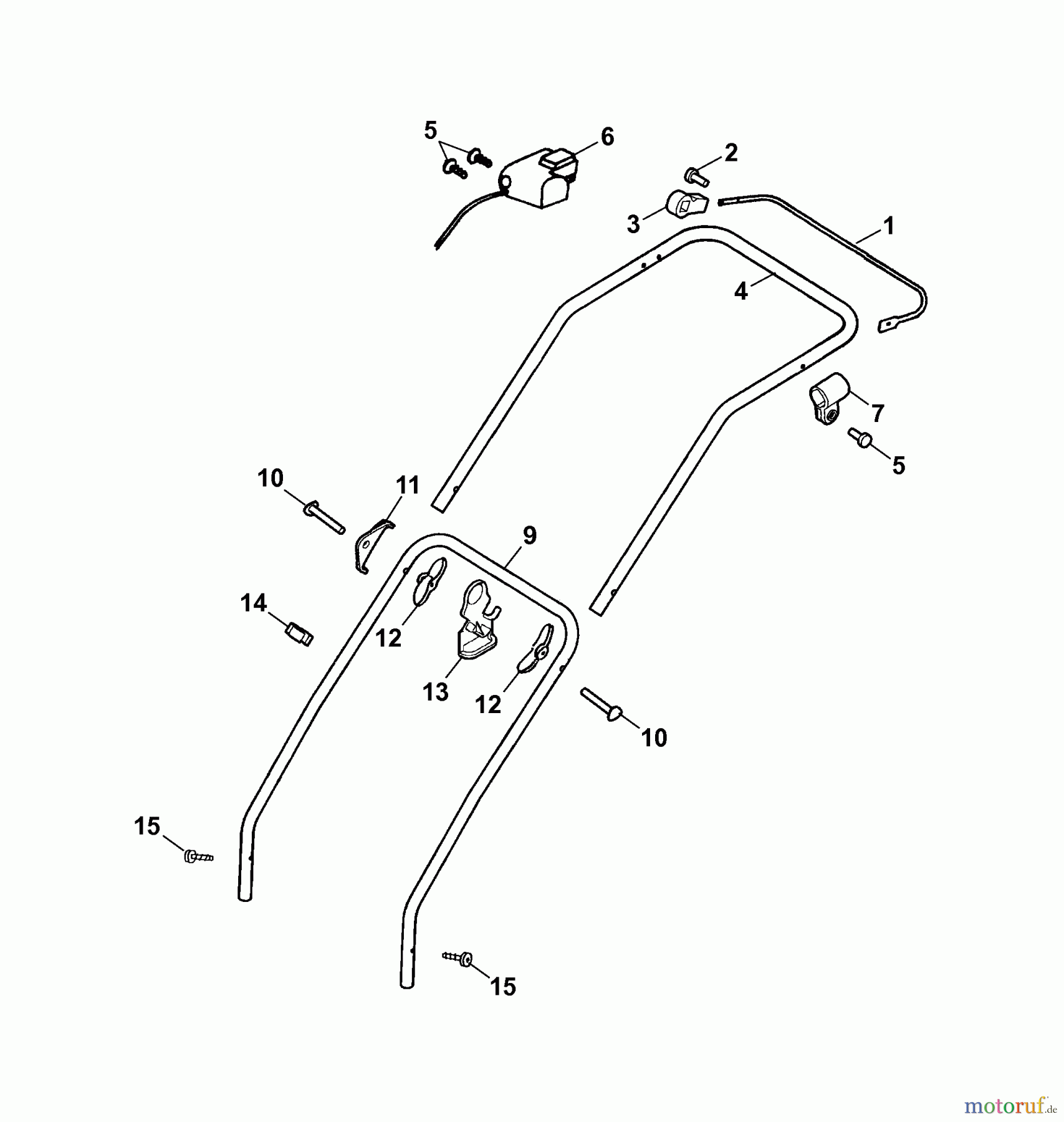  Wolf-Garten Electric mower 2.40 E 4961685 Series F  (2006) Handle