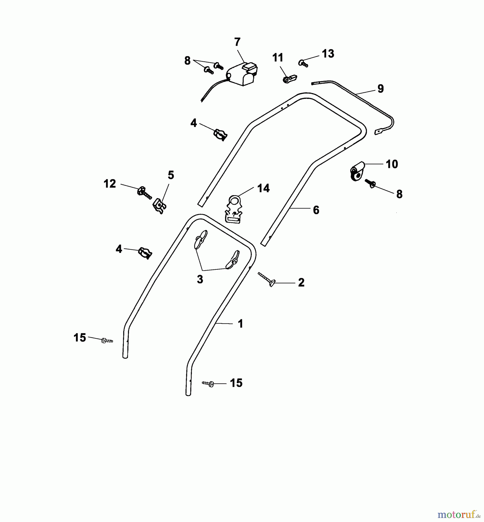  Wolf-Garten Electric mower 2.40 E 4961686 Series E  (2005) Handle