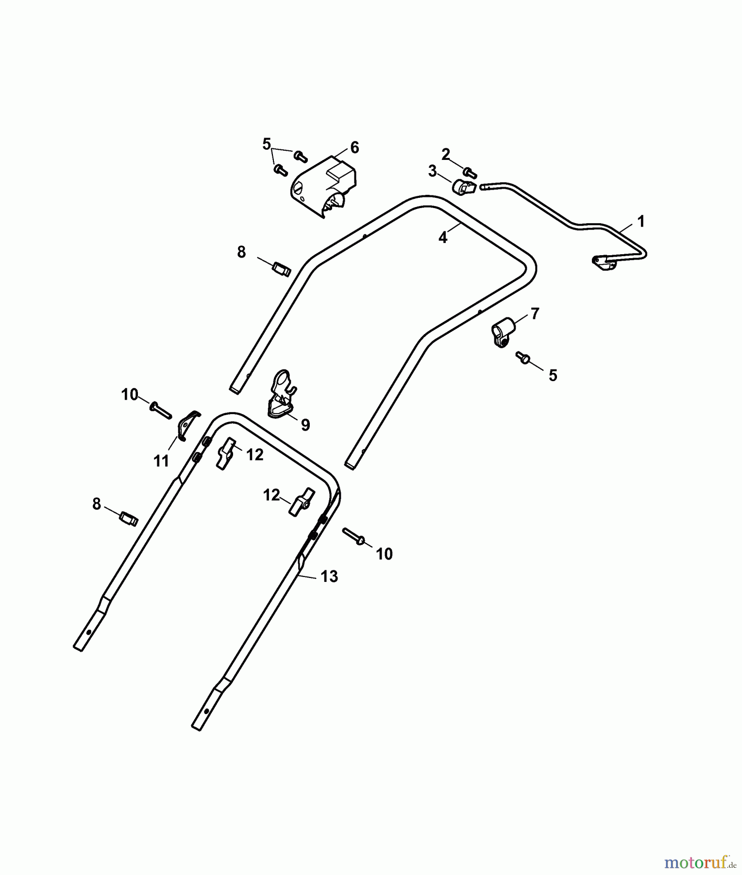  Wolf-Garten Electric mower 2.40 E-1 4968000 Series B  (2008) Handle