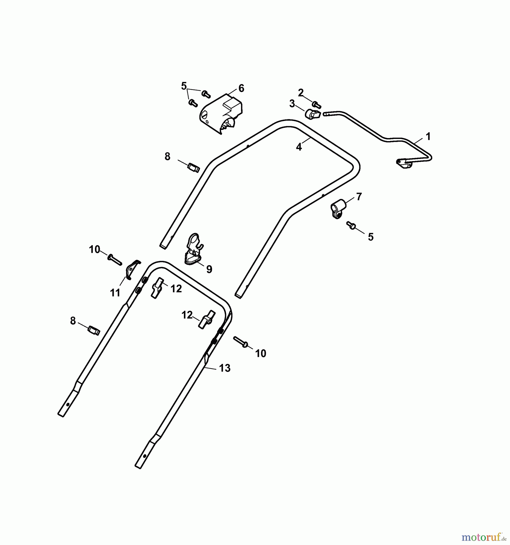  Wolf-Garten Electric mower 2.40 E-1 4968003 Series B  (2008) Handle