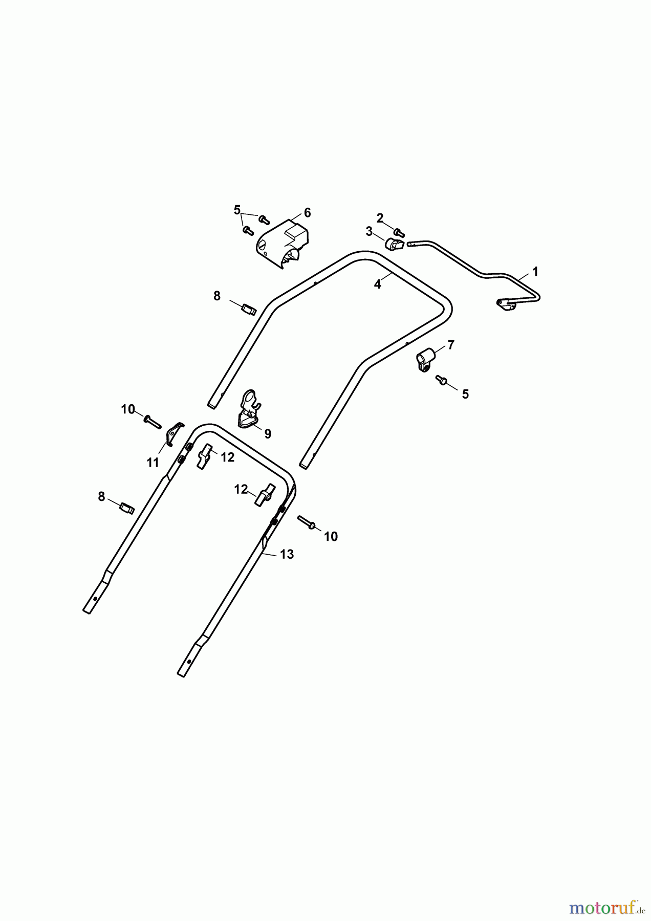  Wolf-Garten Electric mower 2.40 XC 4968006 Series B  (2009) Handle