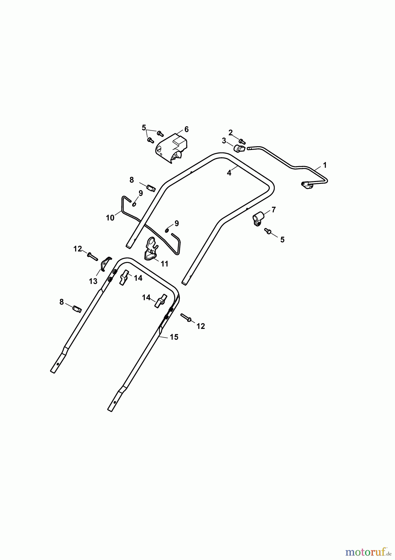  Wolf-Garten Electric mower 6.40 E 4969000 Series B  (2009) Handle