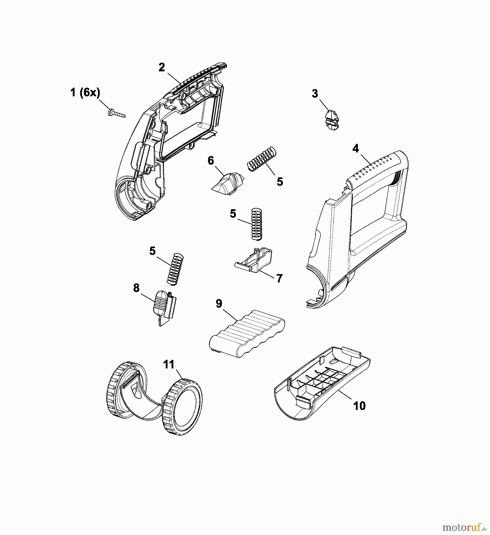  Wolf-Garten Battery shears Accu 60 7087094 Series B-D  (2005) Battery, Wheels