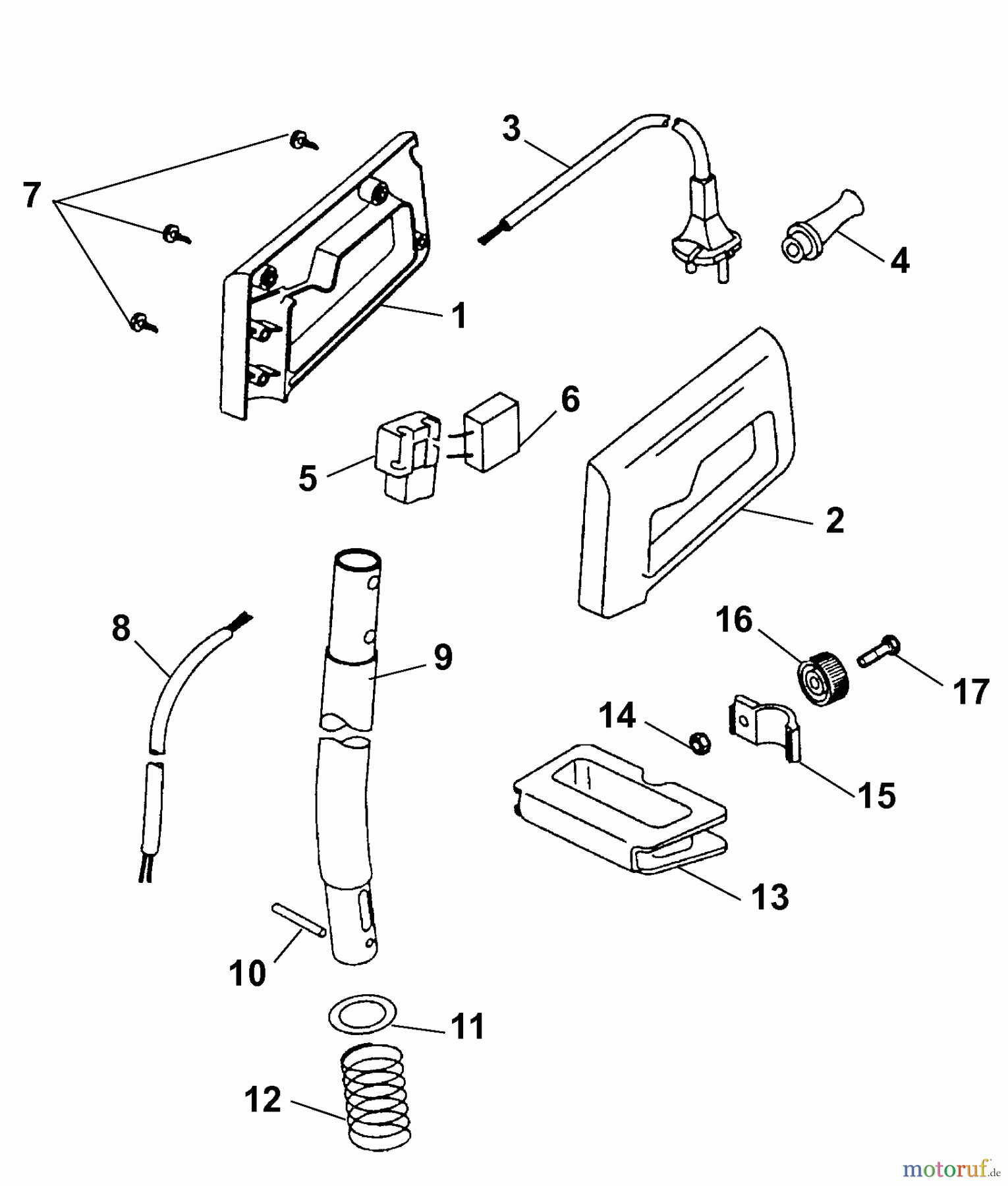  Wolf-Garten Electric trimmer RQ 250 7126000 Series K  (2008) Handle