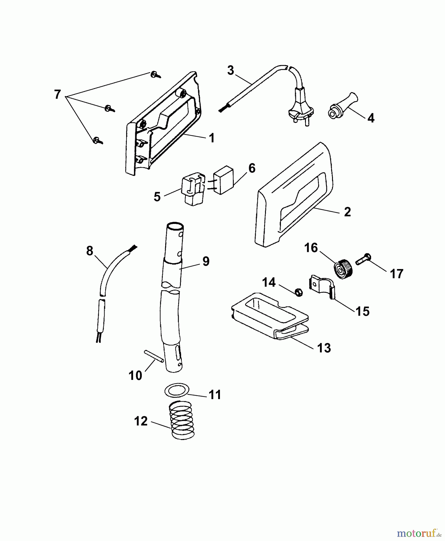  Wolf-Garten Electric trimmer RQ 250 7126006 Series F  (2007) Handle