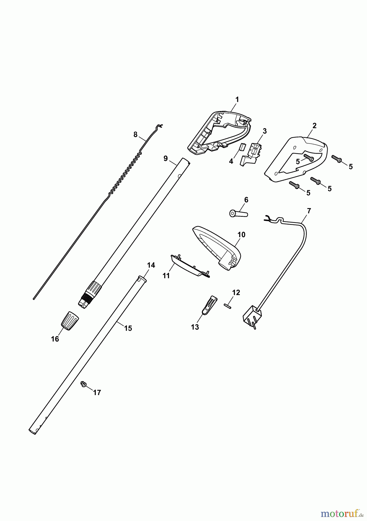  Wolf-Garten Electric trimmer GT 840 7130002 Series E  (2007) Handle