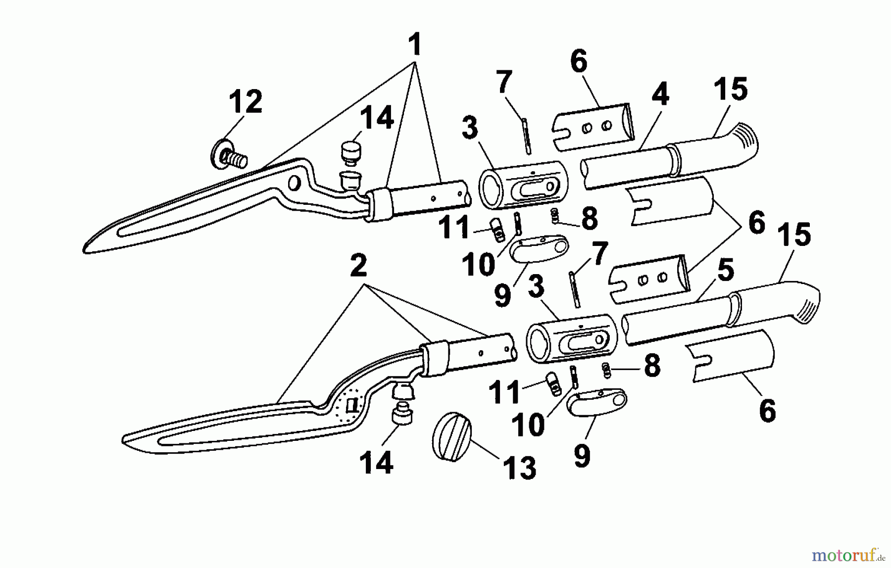  Wolf-Garten Hedge shears Tubulure d'admission 7436000  (2000) Basic machine