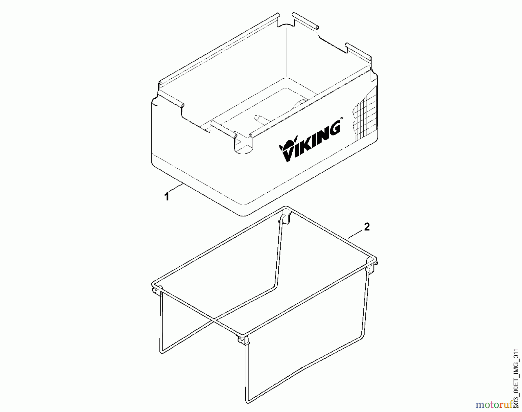  Viking Häcksler Zubehör HB 70 Häckselbehälter A - Häckselbehälter