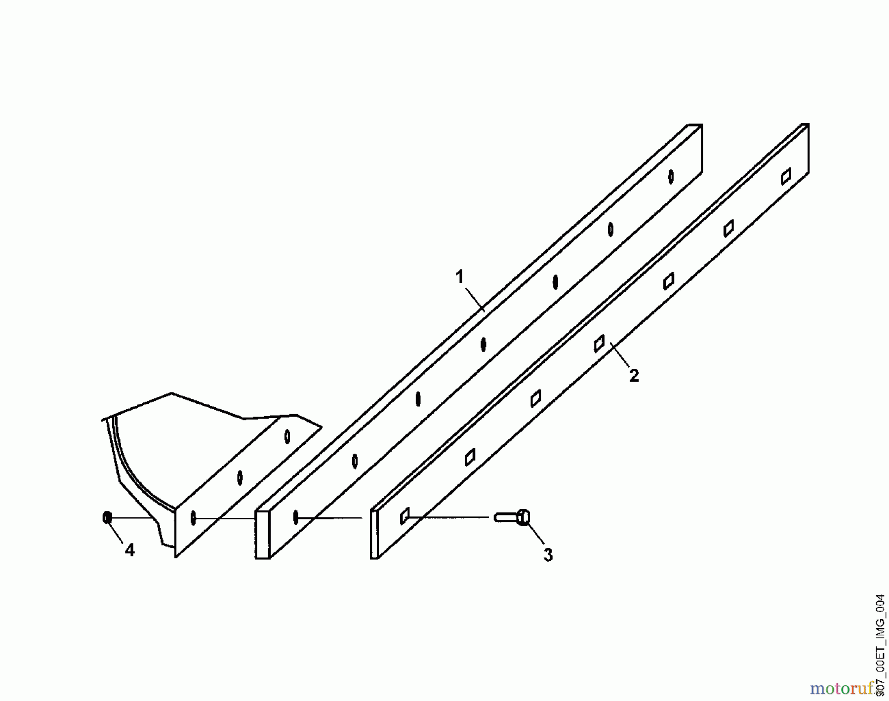  Viking Aufsitzmäher Zubehör Aufsitzmäher ASG 047  Gummileiste Schneeräumschild A - Gummileiste