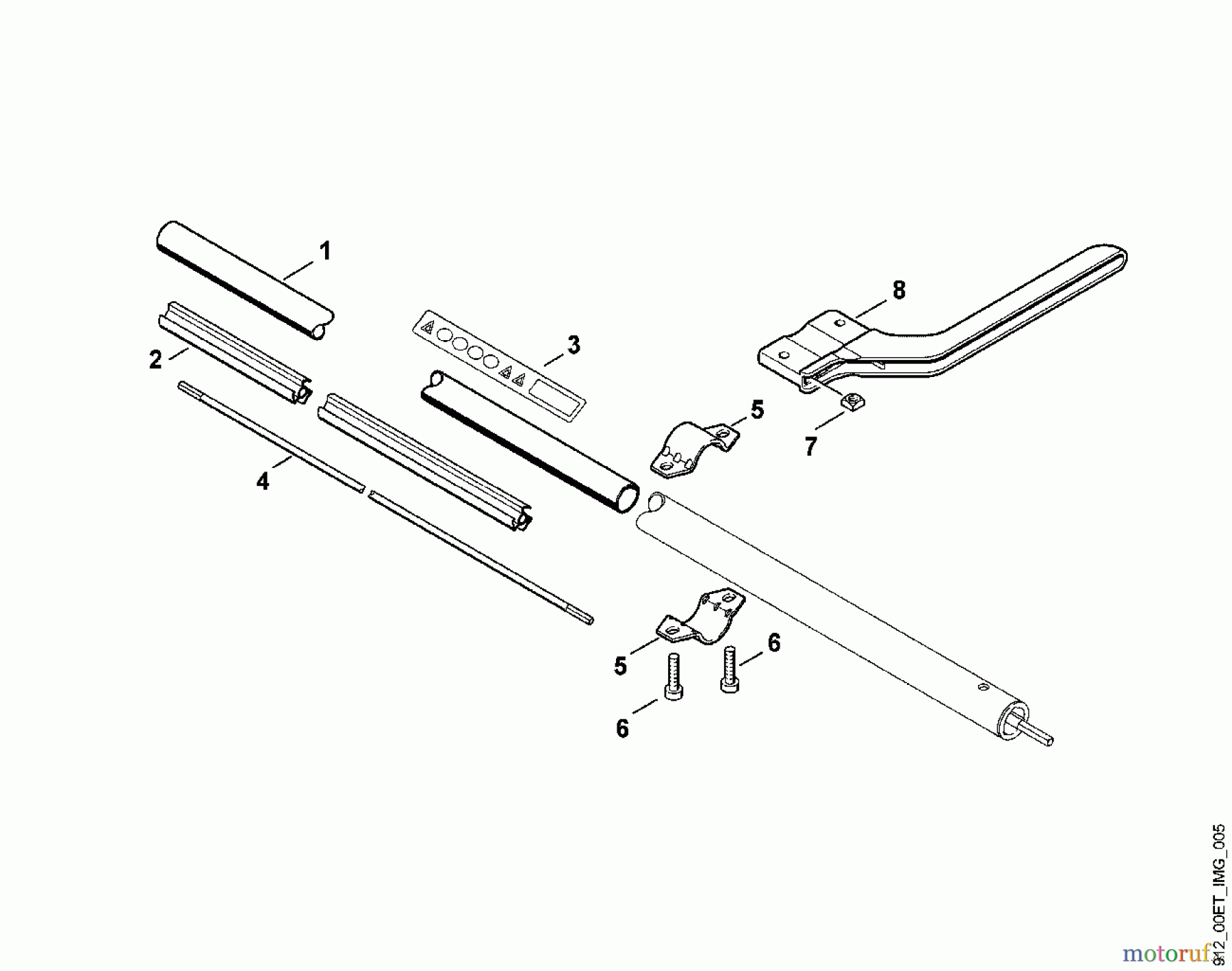  Viking Handgeführte Elektrogeräte Rasentrimmer TE 700 Zubehör AHK 110 A - Schaft kurz