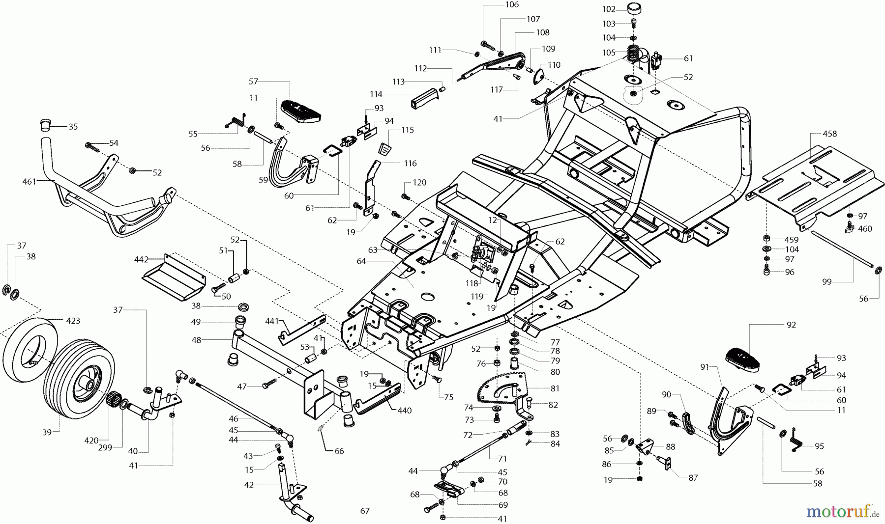  Dolmar Rasentraktoren TM-85.13 TM-85.13 (2003) 2  RAHMENSATZ