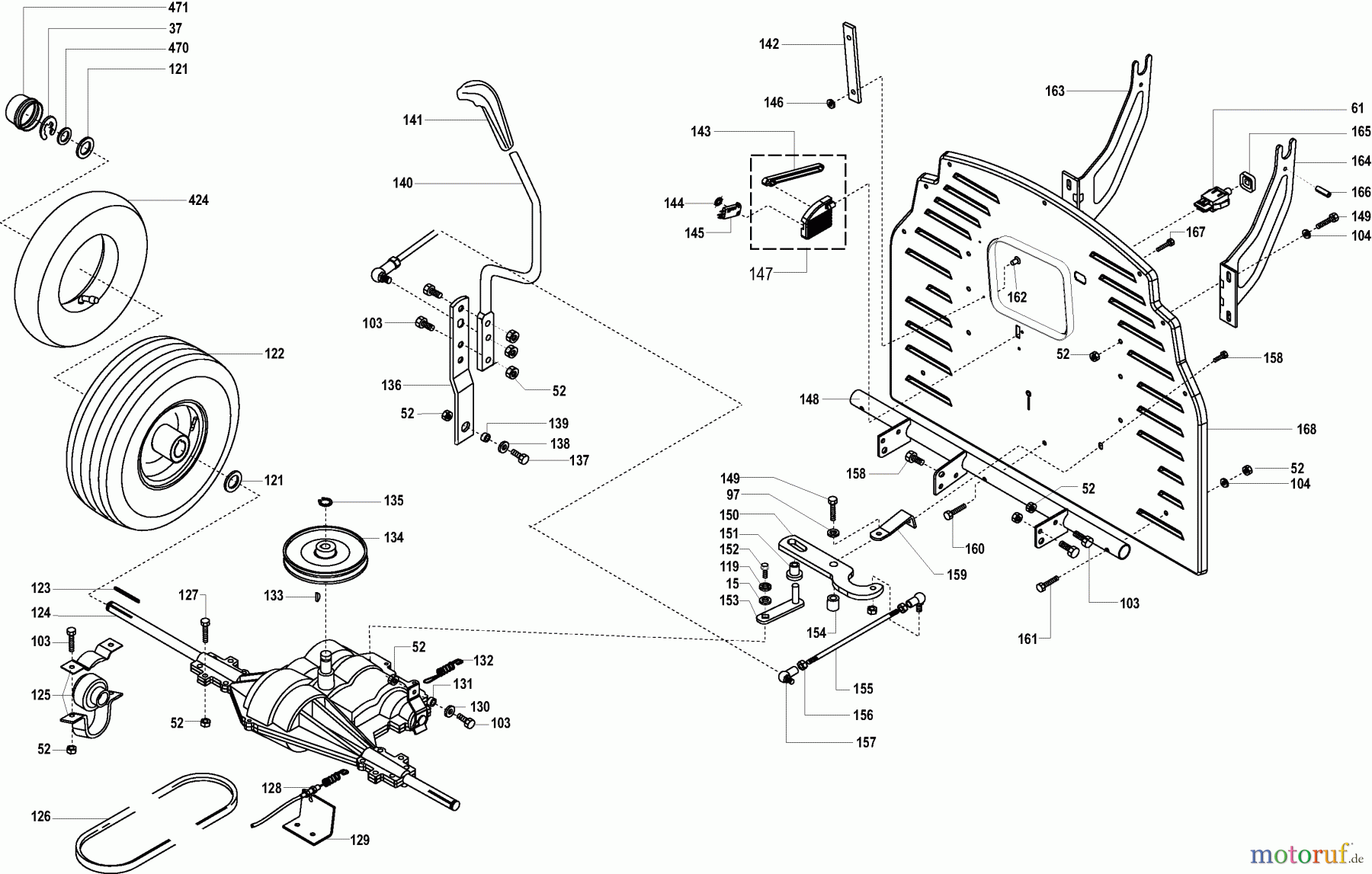  Dolmar Rasentraktoren TM-85.13 TM-85.13 (2004) 3  GETRIEBE, ANTRIEB