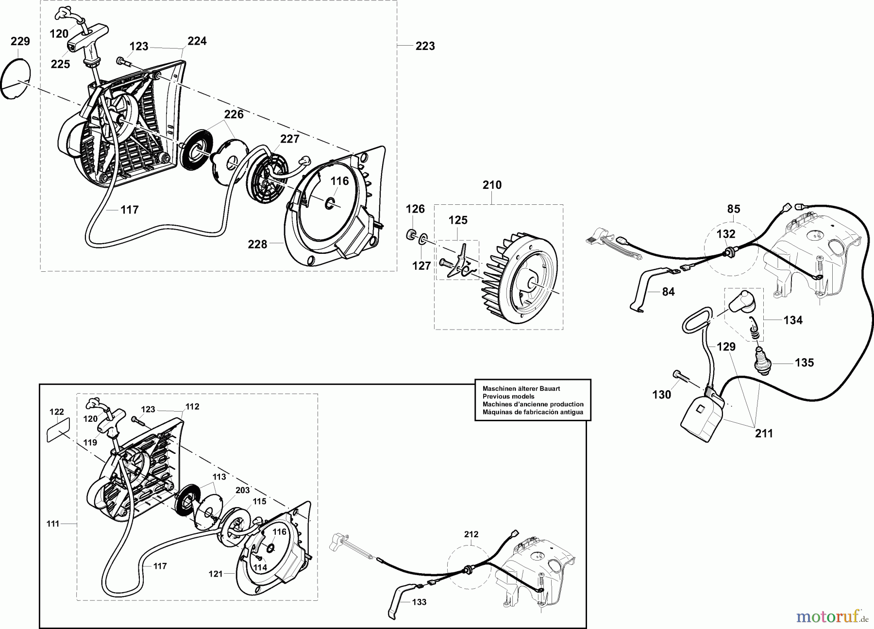  Dolmar Trennschleifer Benzin PC-7312 D 5  Anwerfvorrichtung, Magnetzünder