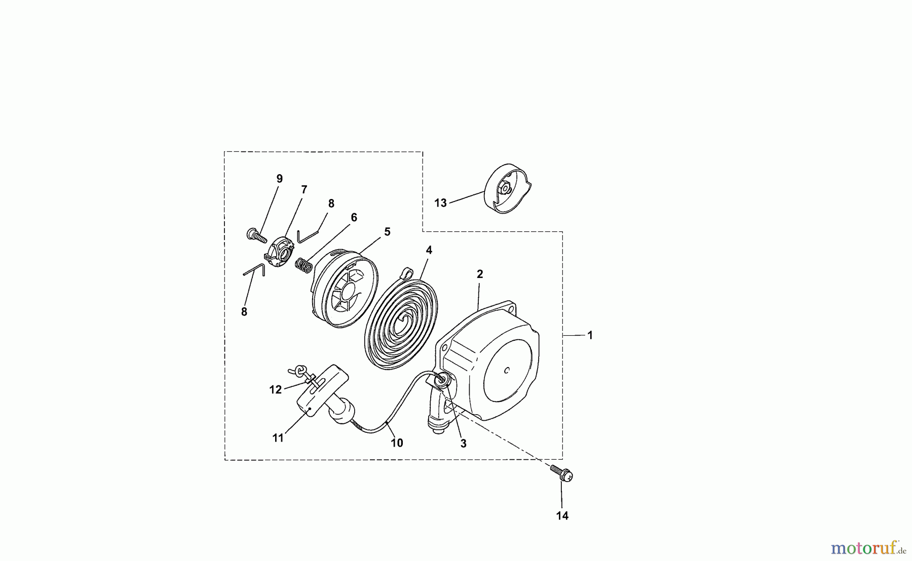  Dolmar Motorsensen & Trimmer Benzin 2-Takt MS-331 C (USA) 9  Starter