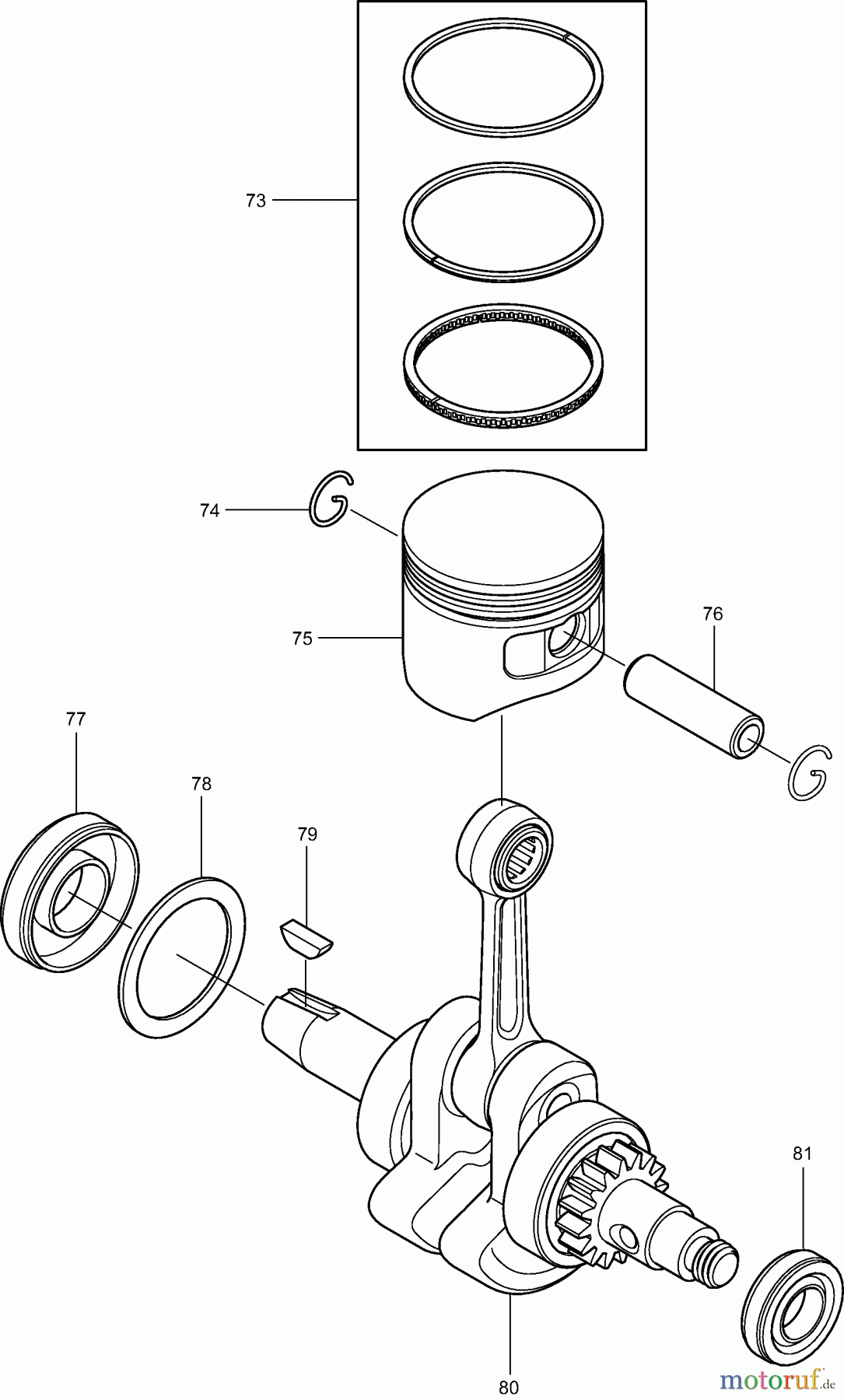  Dolmar Blasgeräte Benzin PB2524 3  Kurbelwelle, Kolben