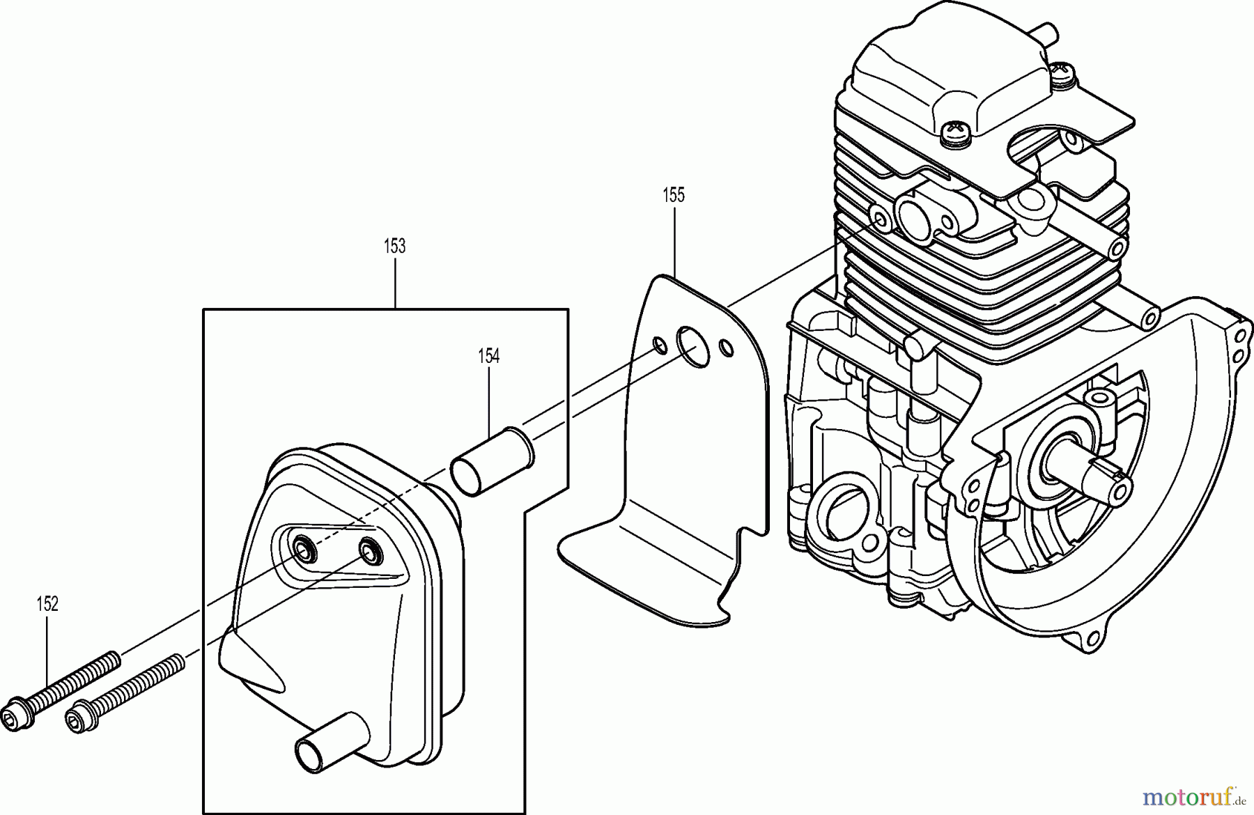  Dolmar Blasgeräte Benzin PB2524 8  Schalldämpfer