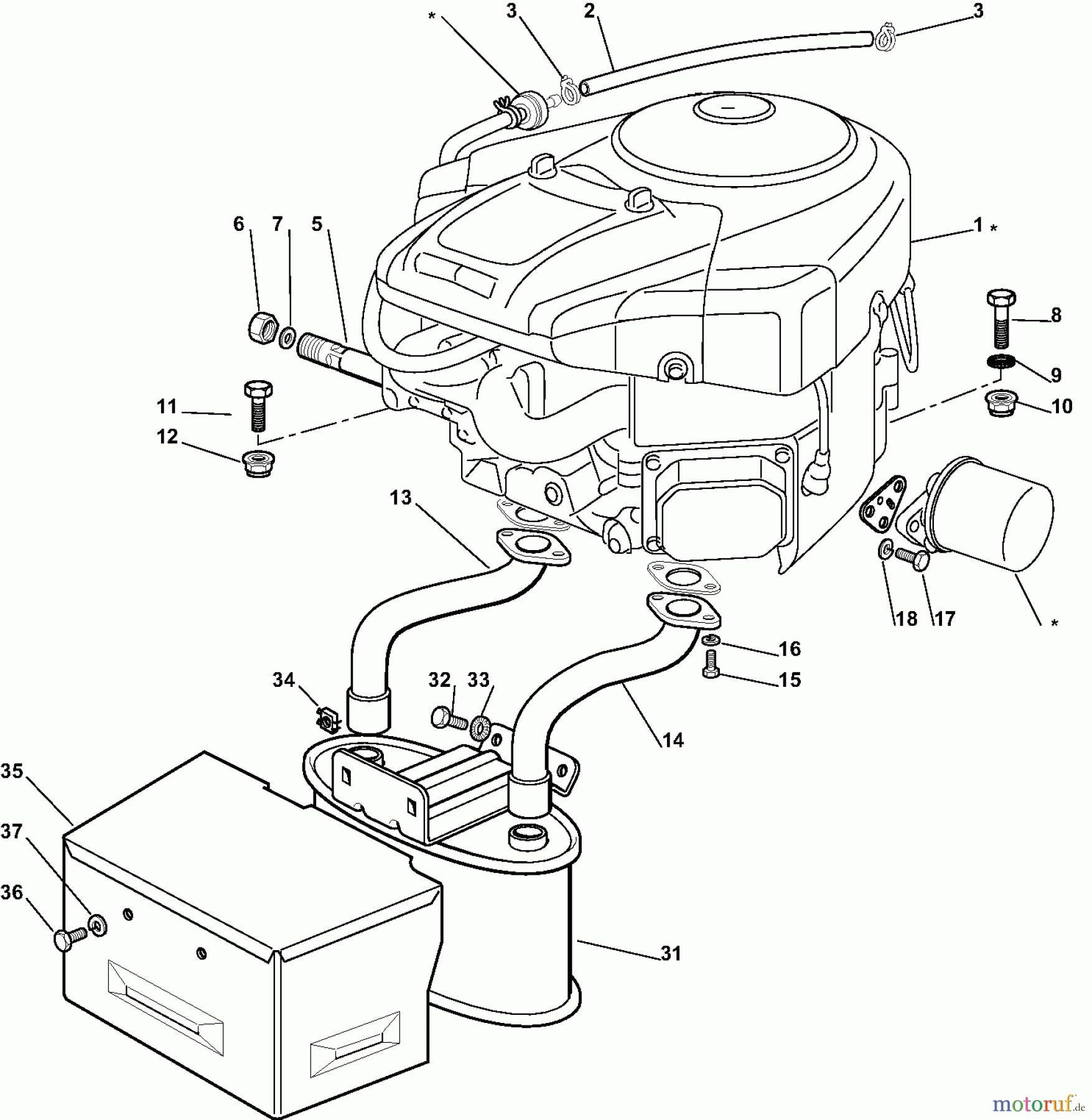  Dolmar Rasentraktoren TM12222H2 TM-122.22 H2 (2009-2010) 5b  Motor