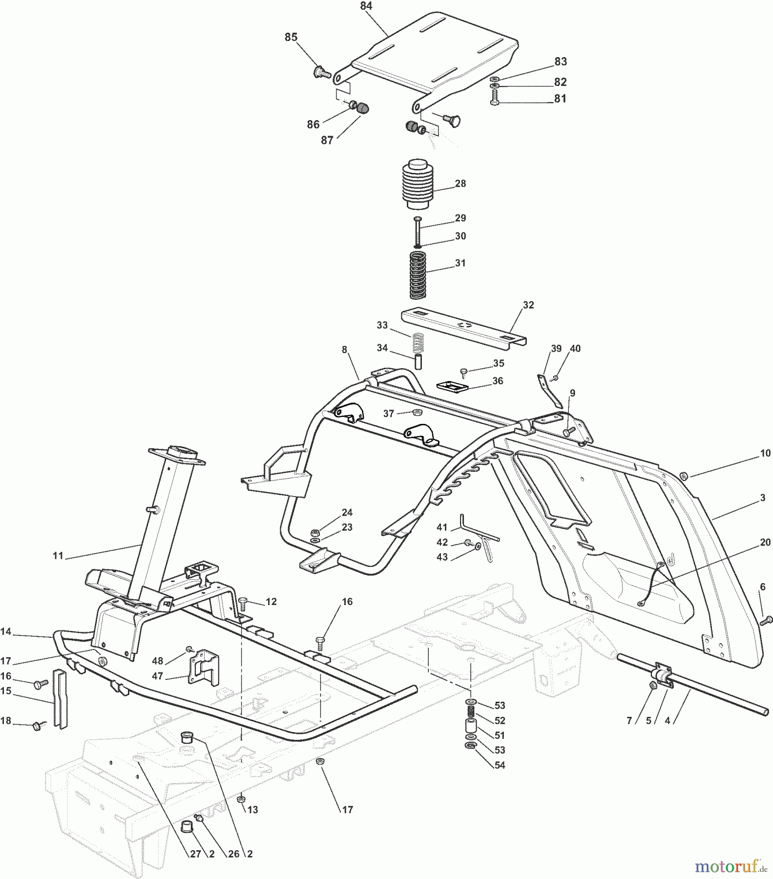 Dolmar Rasentraktoren RM7213H RM-72.13 H (2013-2014) 1  RAHMENSATZ
