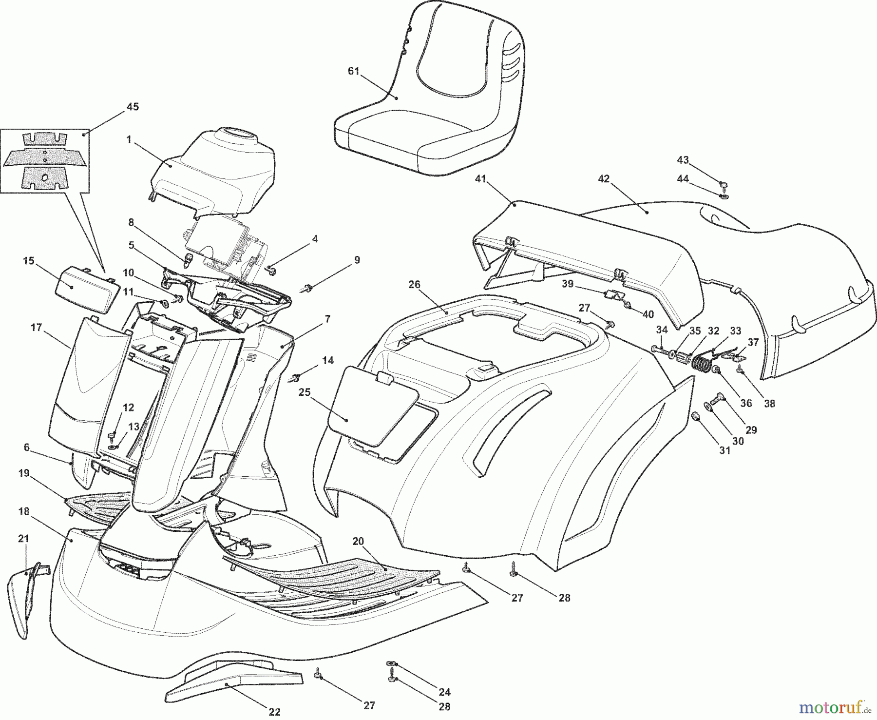  Dolmar Rasentraktoren RM7213H RM7213H (2015-2018) 2  KARROSSERIE