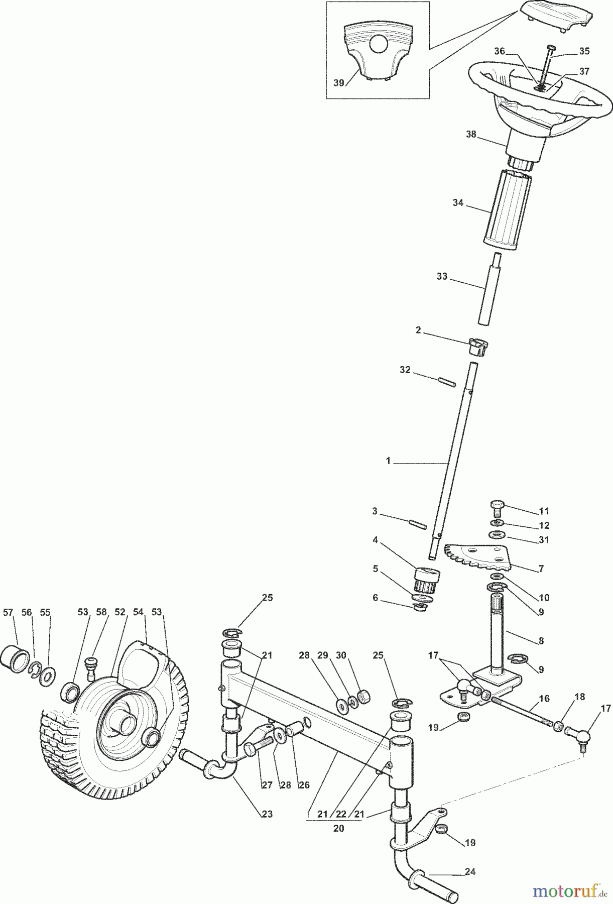  Dolmar Rasentraktoren RM7213H RM7213H (2015-2018) 3  LENKGETRIEBE