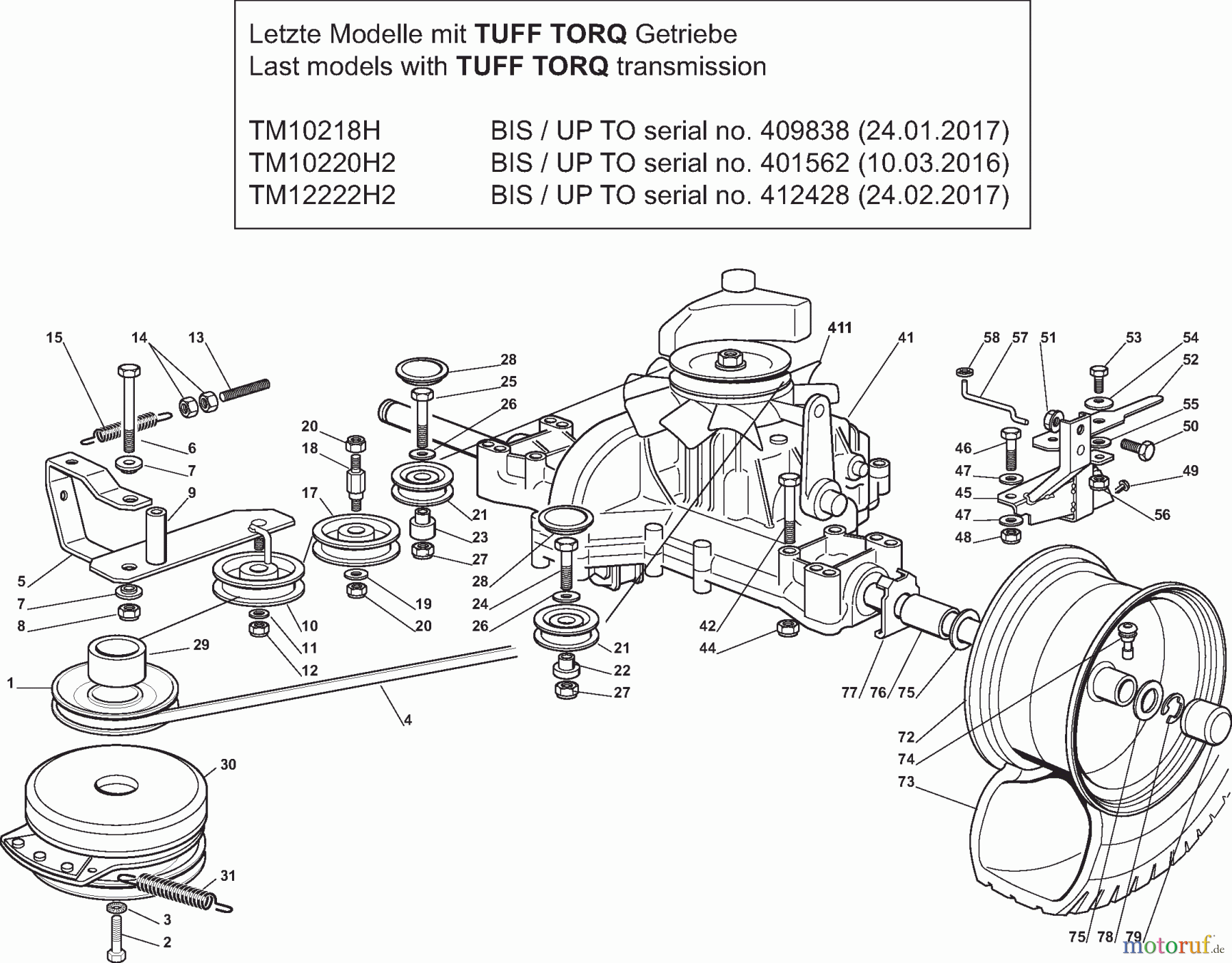  Dolmar Rasentraktoren TM-102.16 H2 TM-102.16 H2 (2012) 6y  Getriebe