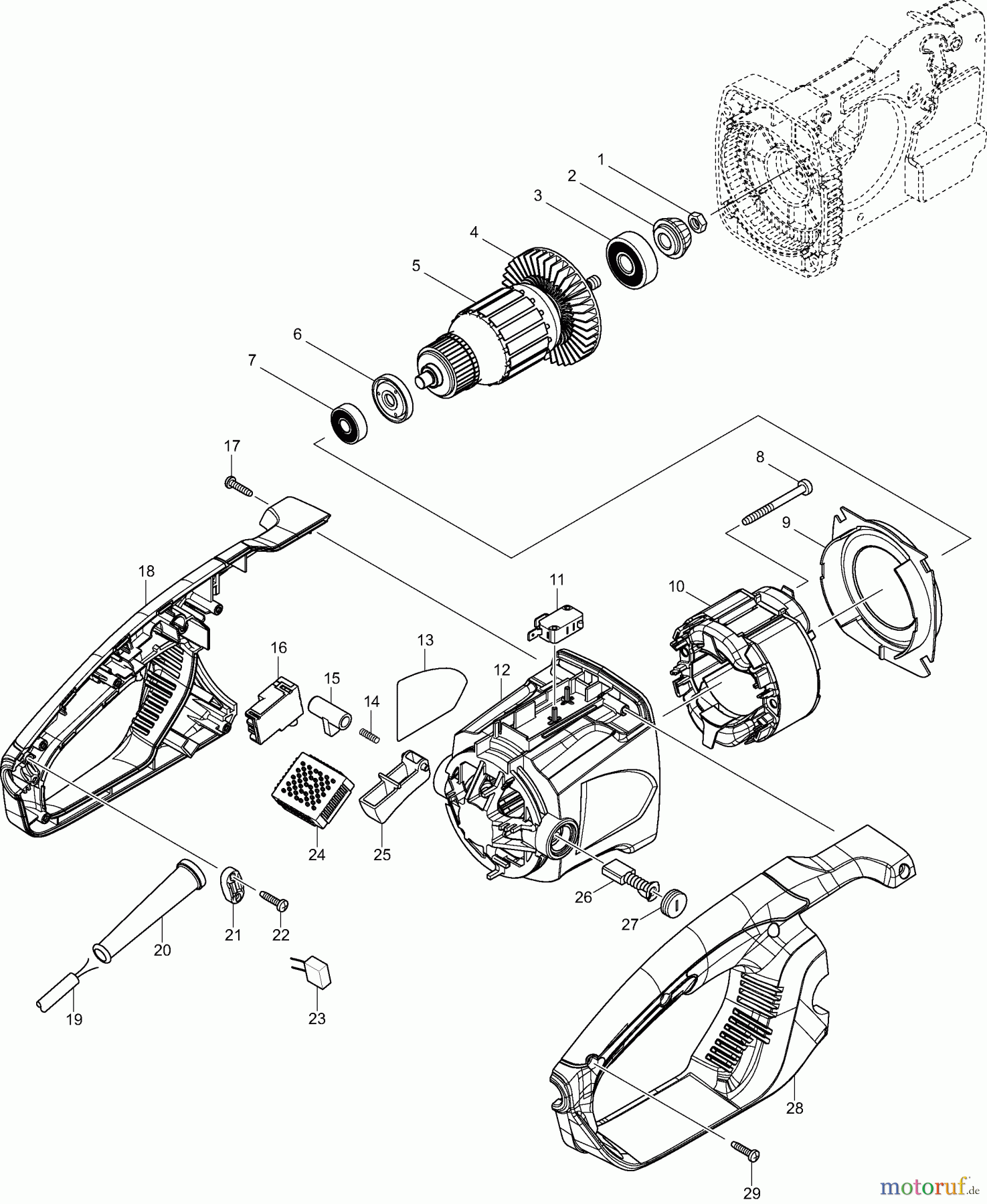  Dolmar Kettensägen Elektro Kettensäge ES2141TLC 1  Motor