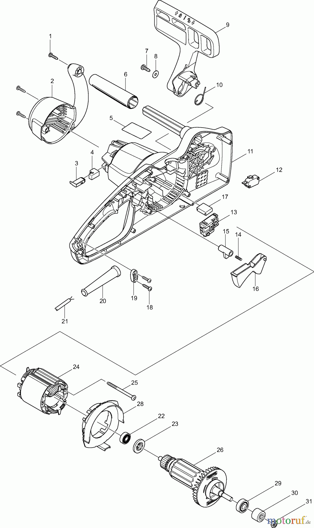  Dolmar Kettensägen Elektro Kettensäge ES43TLC 1  Motor