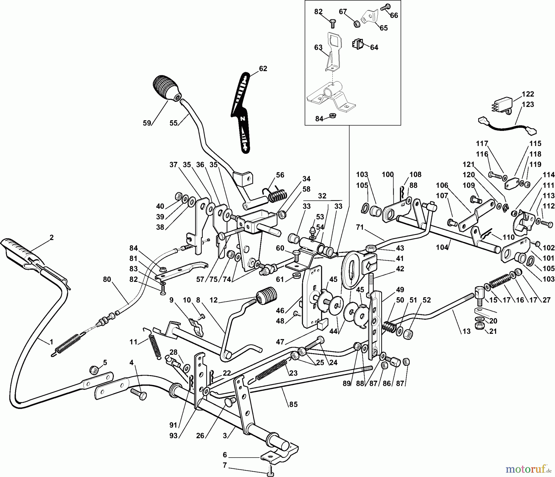  Dolmar Rasentraktoren RM7213H RM7213H (2015-2018) 4y  GETRIEBE UND BREMSE ANTRIEB