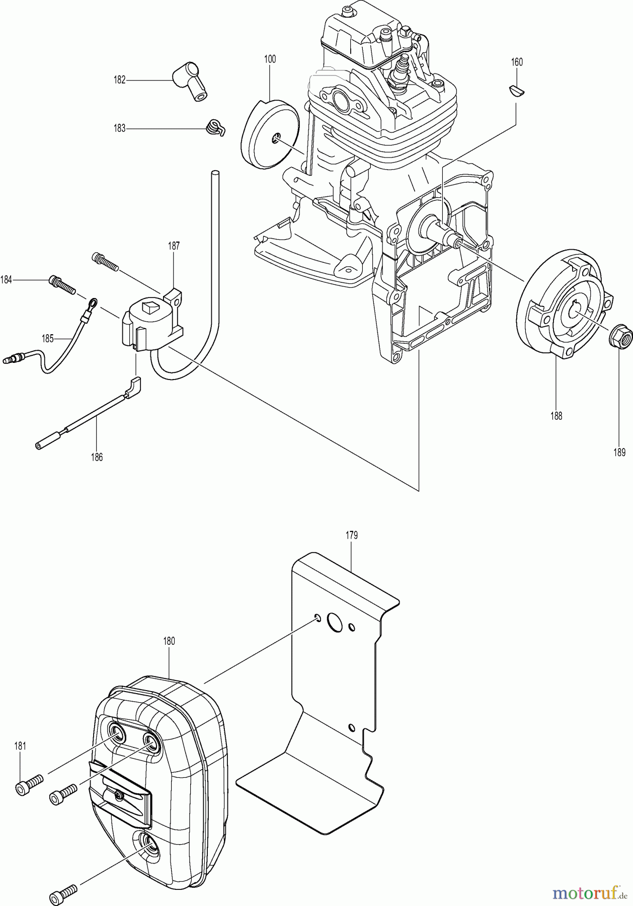  Dolmar Blasgeräte Benzin PB76604 6  Zünder, Schalldämpfer