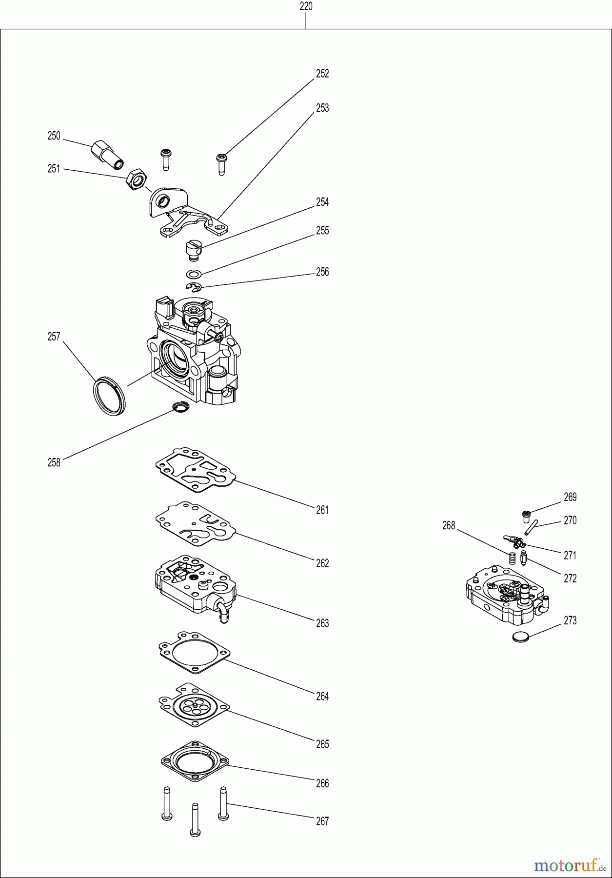  Dolmar Blasgeräte Benzin PB76604 9  Vergaser