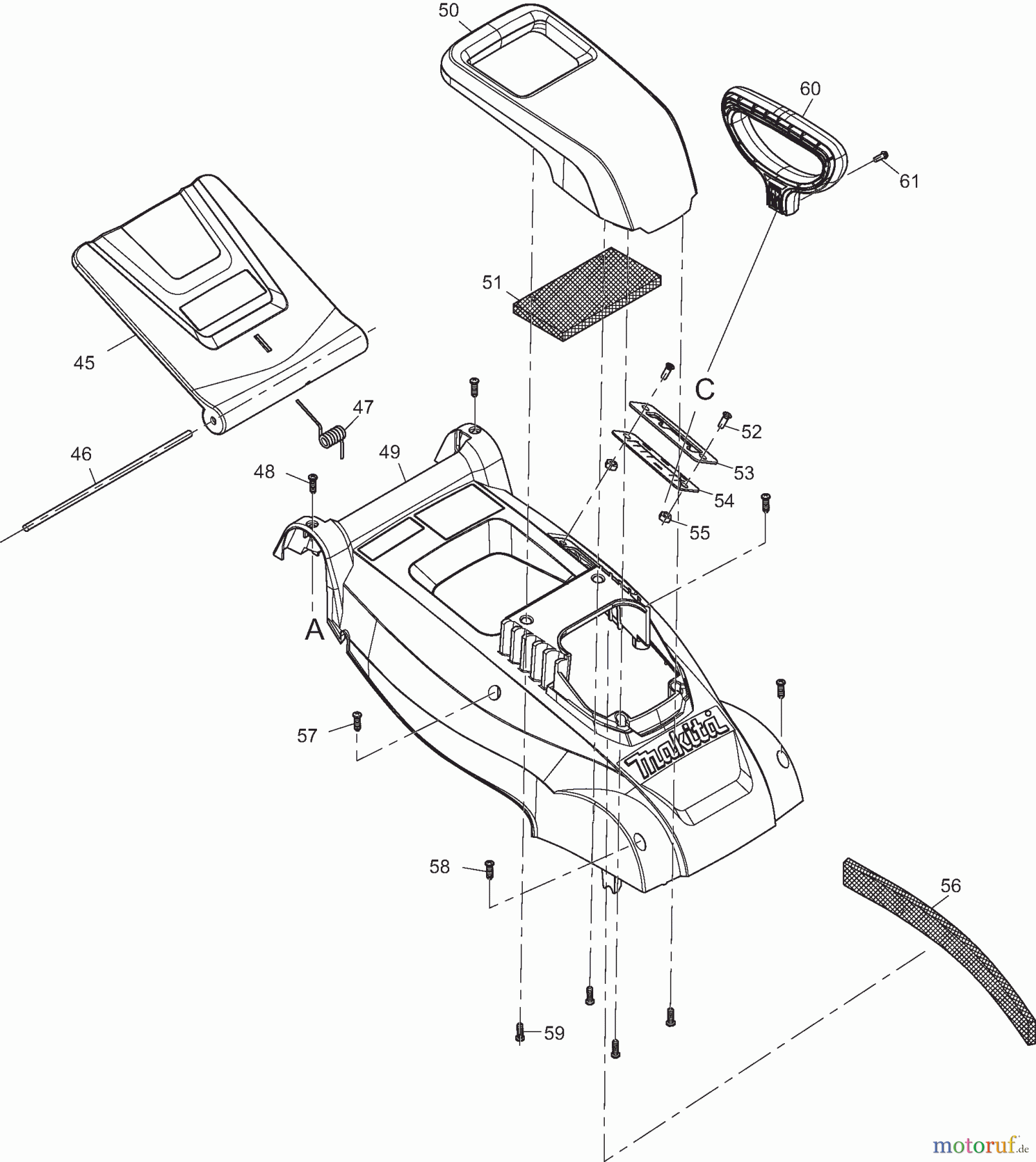  Dolmar Rasenmäher Elektro EM331 2  Gehäuse