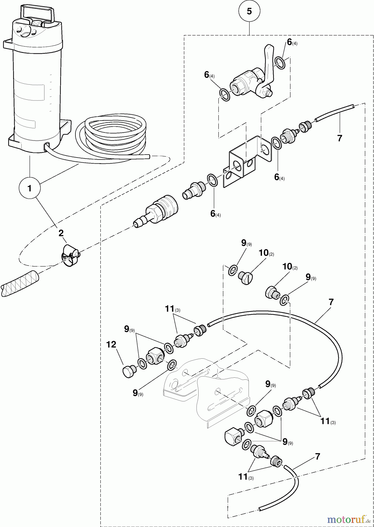  Dolmar Trennschleifer Benzin 343 12  Druckwassertank (Zubehör - nicht im Lieferumfang)