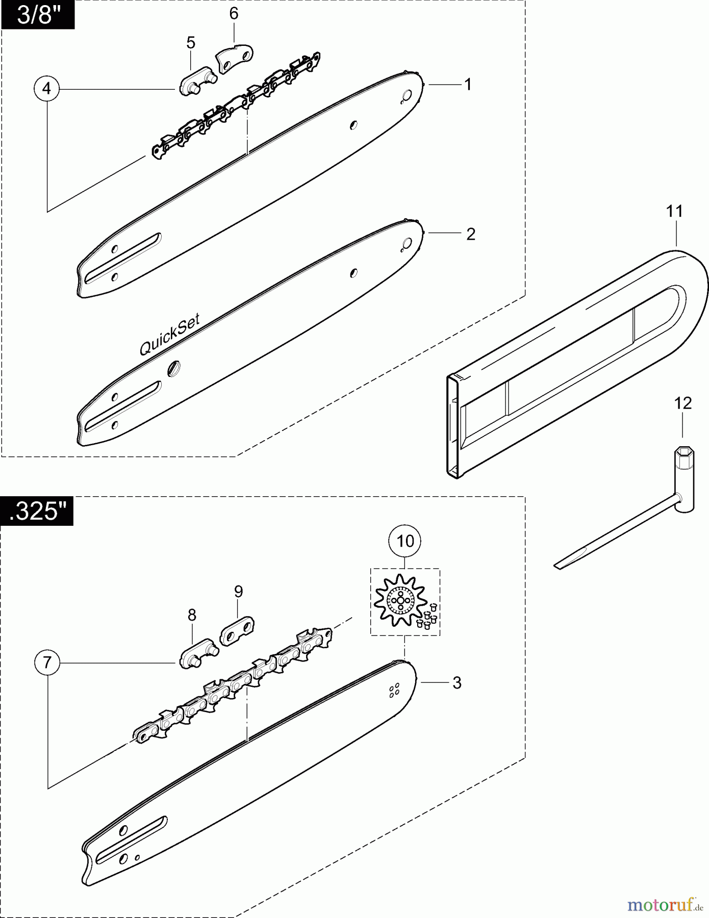  Dolmar Kettensägen Elektro Kettensäge ES-30 6  Sägeschienen, Sägeketten, Werkzeug