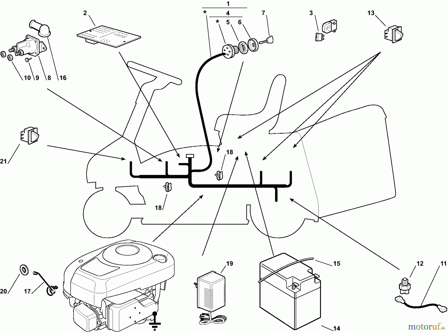  Dolmar Rasentraktoren RM-63.7 RM-63.7 (2007) 11  ELEKTRISCHE TEILE