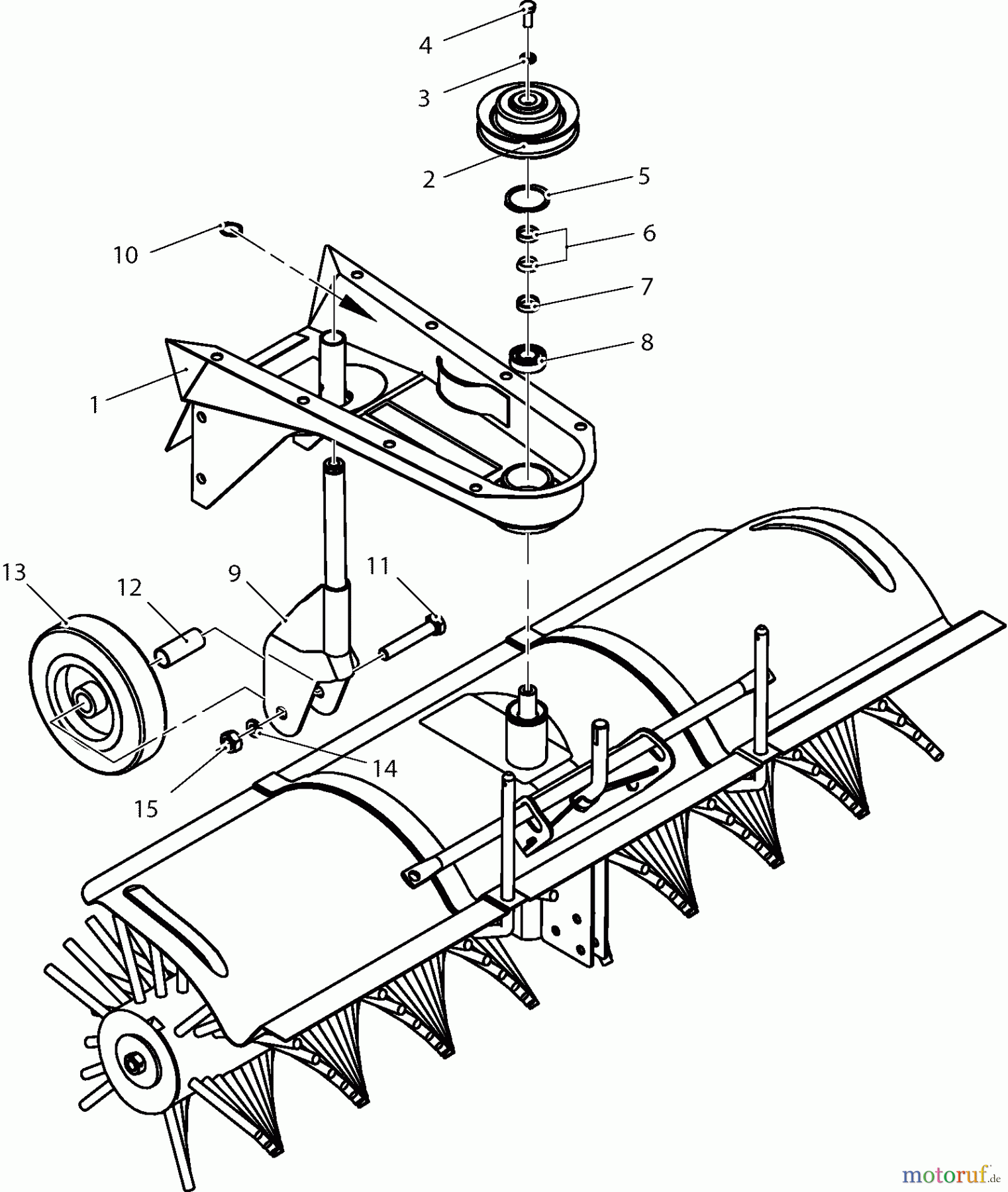  Dolmar Rasentraktoren Zubehör RS-120, TA-250, TK-420, TK-520, TS-125 12  TK-420 - Kehrmaschine (Basiswechsler)