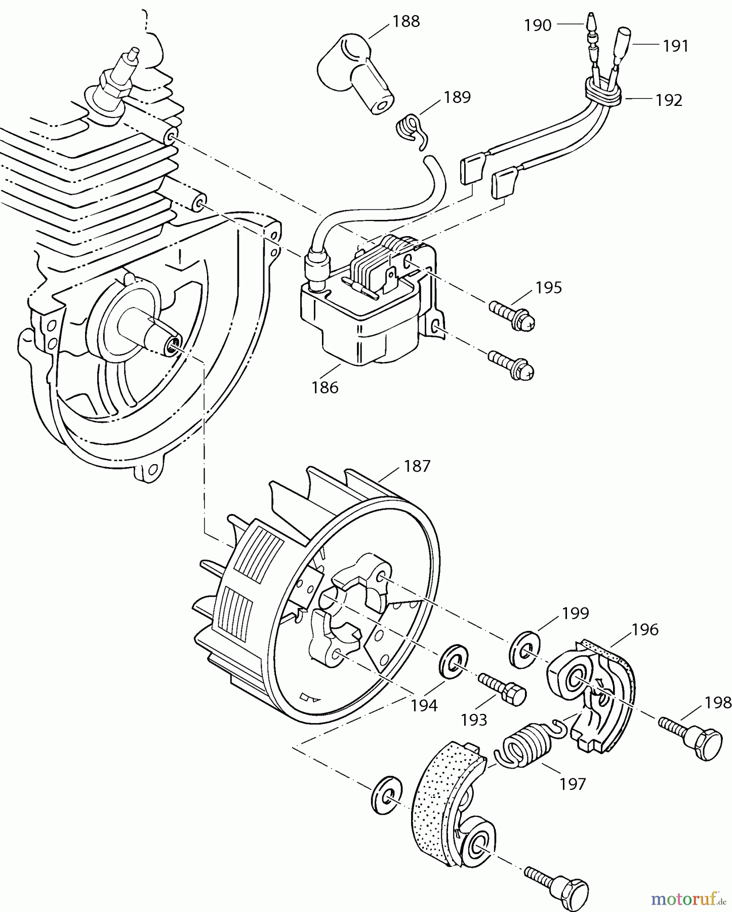  Dolmar Motorsensen & Trimmer Benzin 4-Takt MS-250.4 5  Zündung, Polrad, Kupplung