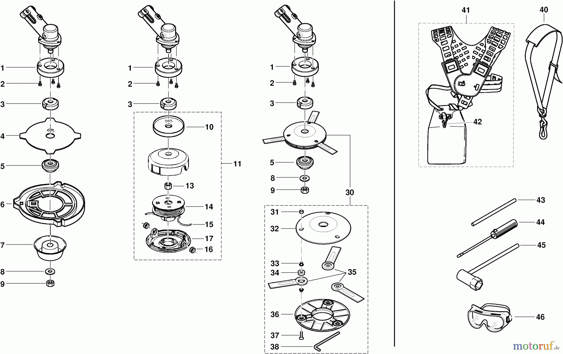  Dolmar Motorsensen & Trimmer Benzin 2-Takt MS-25 C 6  Schneidwerkzeuge, Werkzeug