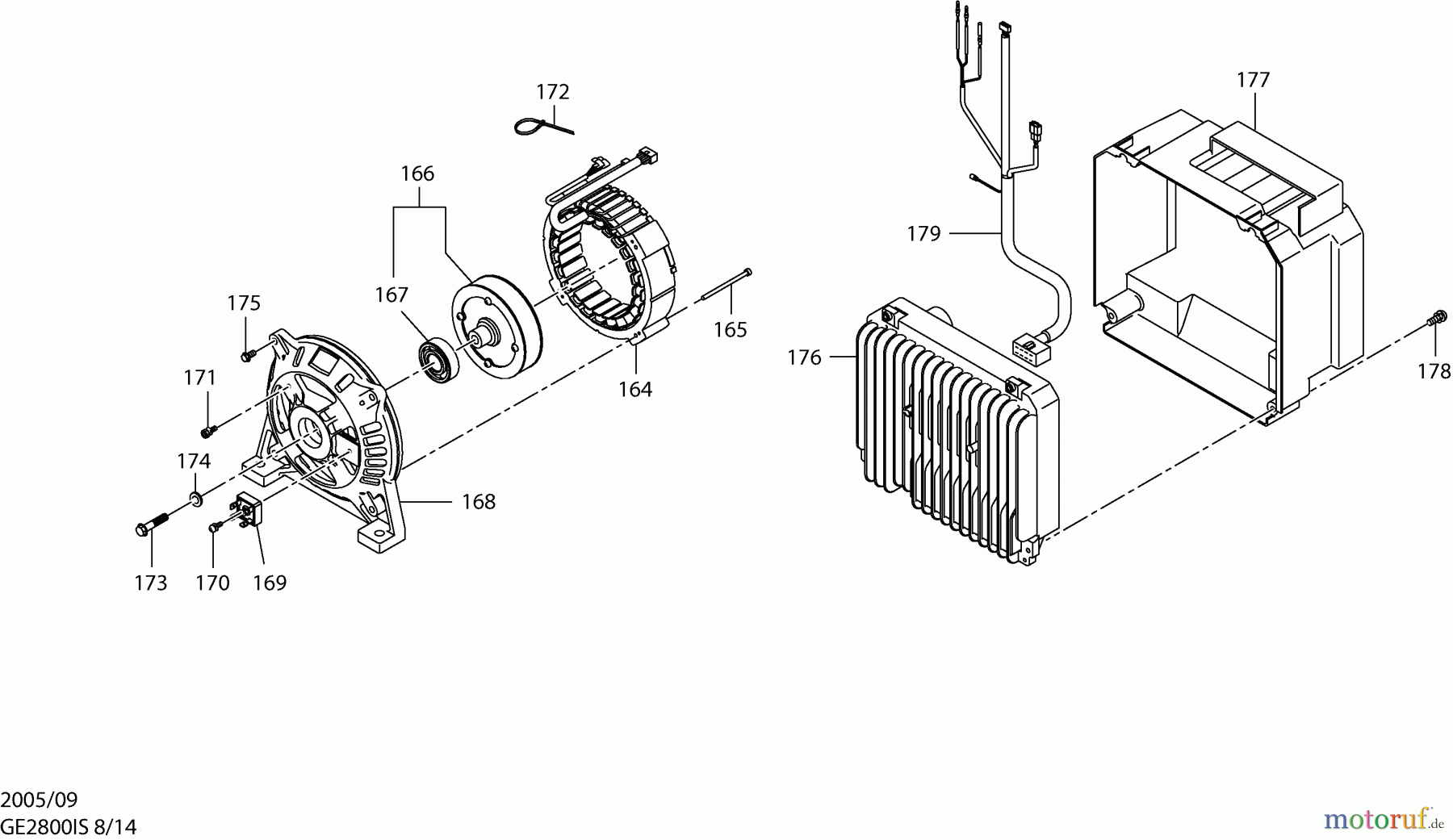  Dolmar Stromerzeuger GE-2800 IS 8  Rotor, Stator, Inverter