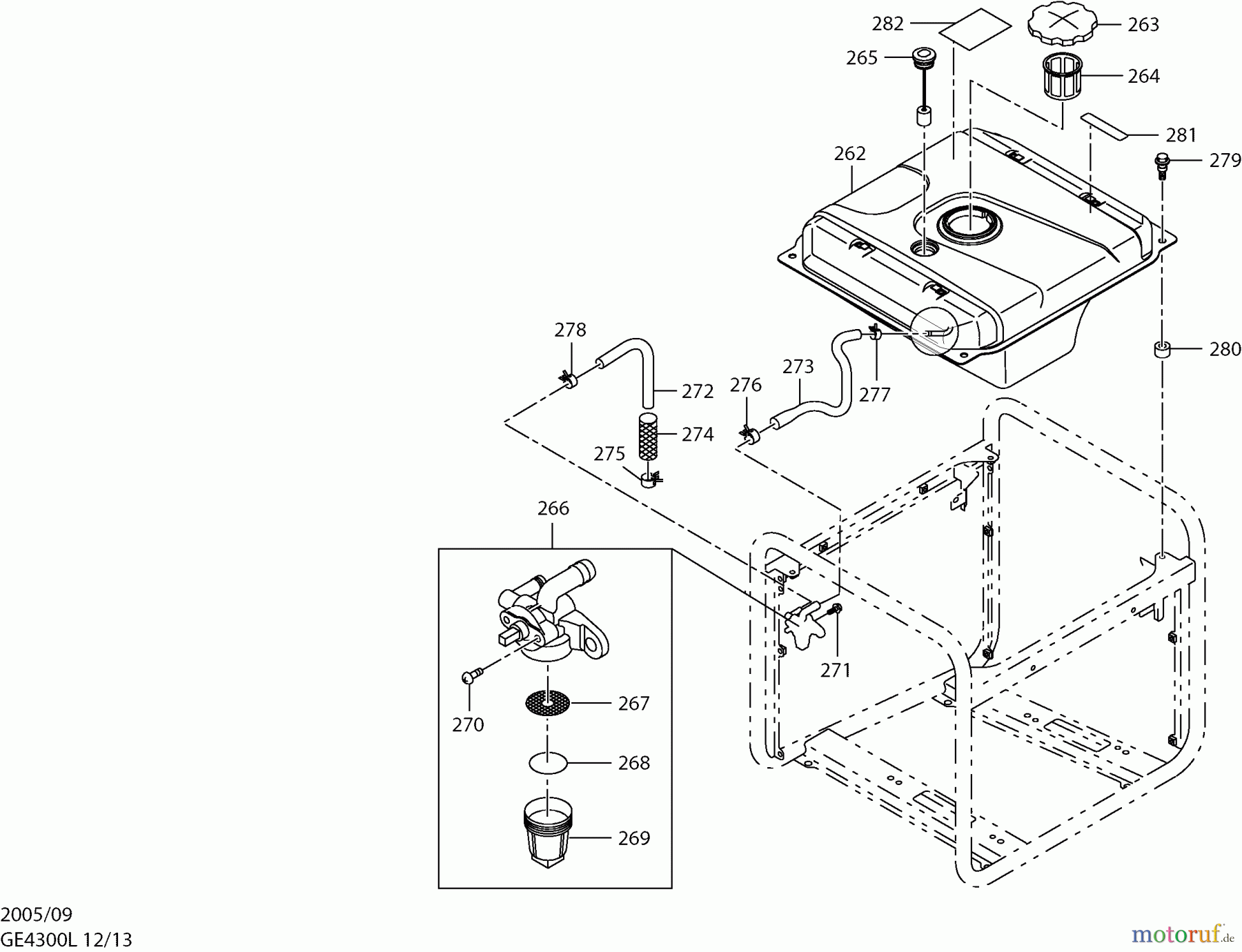  Dolmar Stromerzeuger GE-4300 L 12  Kraftstofftank